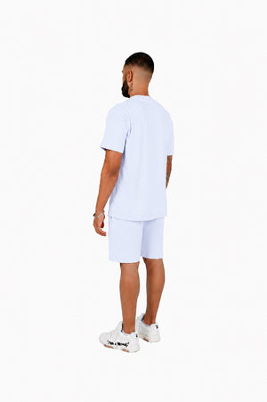 pastel blue regular fit shorts 330gsm 3