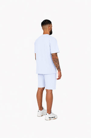 pastel blue regular fit shorts 330gsm 4