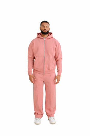 wide leg joggers pastel pink 2