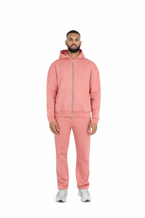 straight leg joggers pastel pink