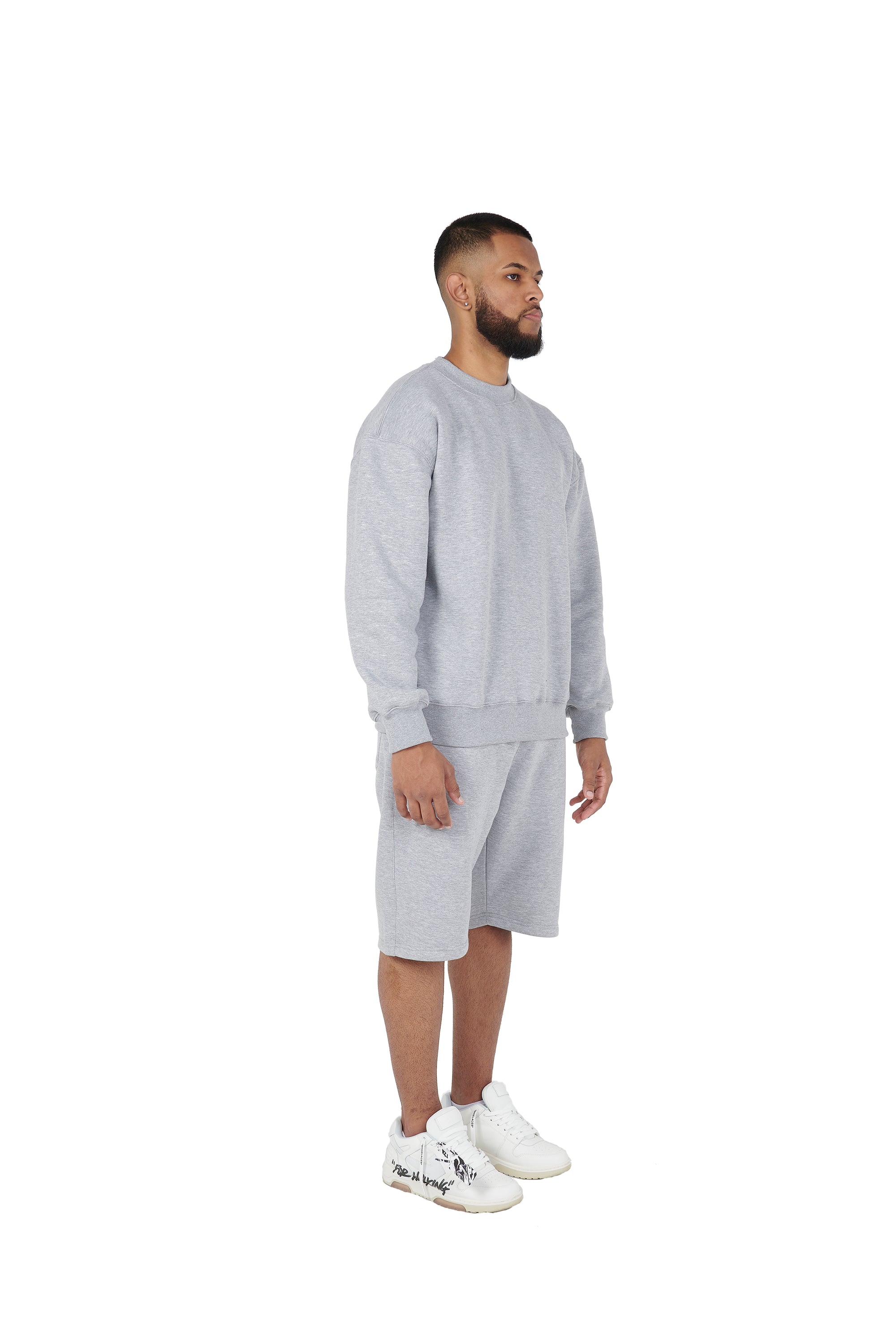 Grey oversized tracksuit shorts high quality 