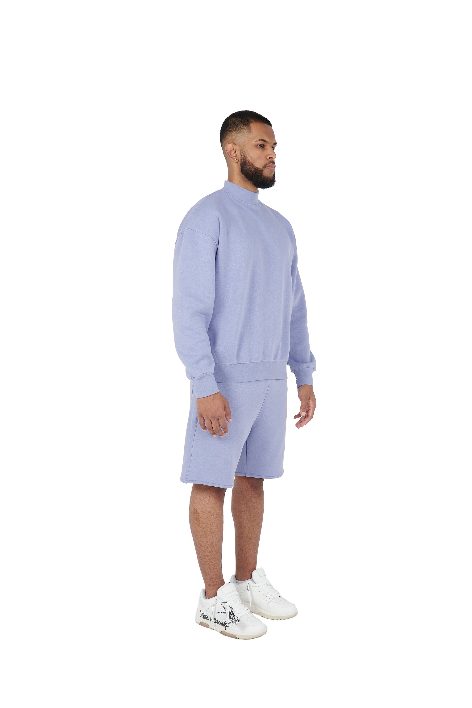 The plain over-sized sweatshirt and the over-sized shorts are available at wholesale prices