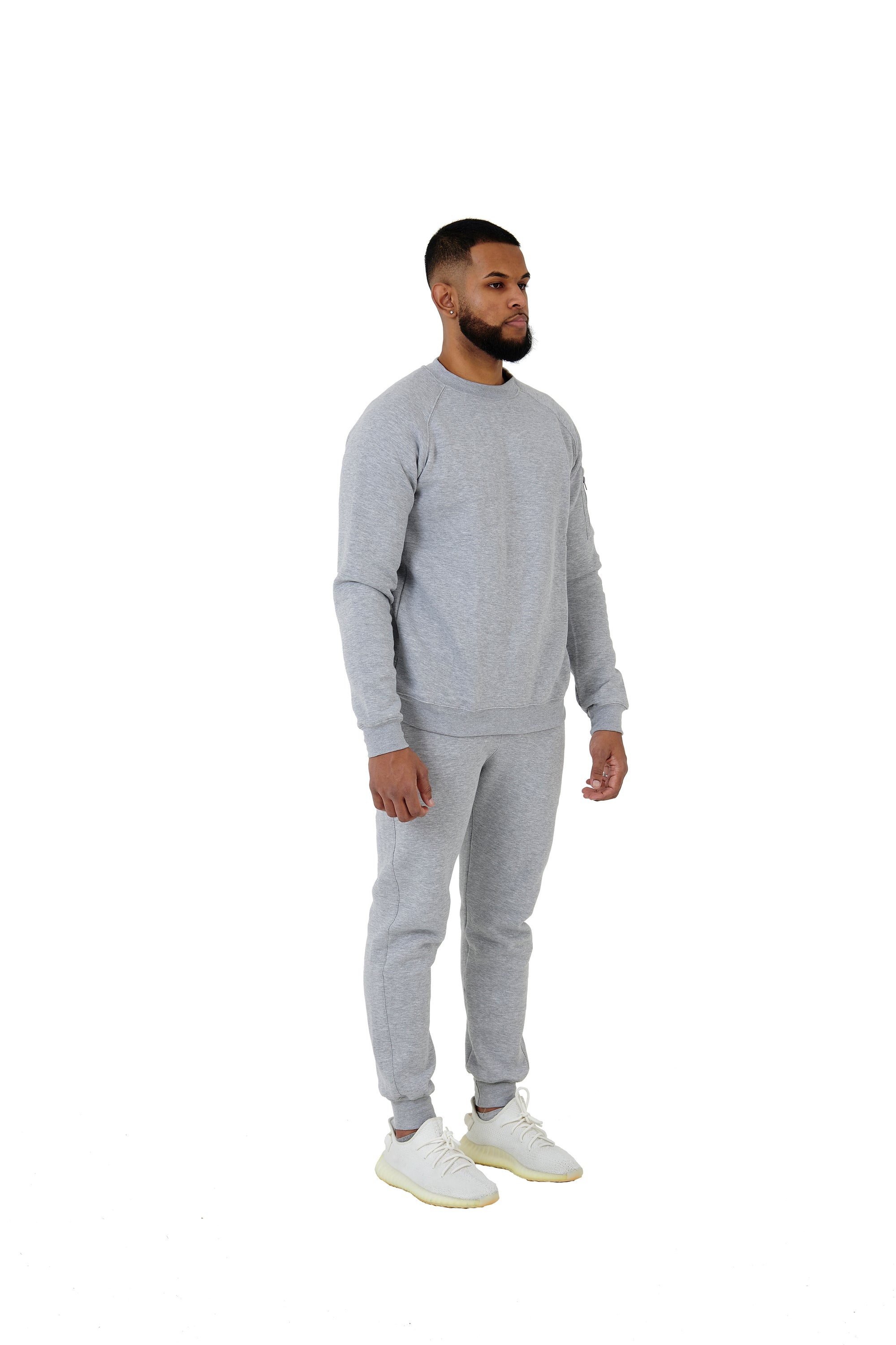 Wholesale Slim Fit Grey Sweater and Grey Joggers Unisex