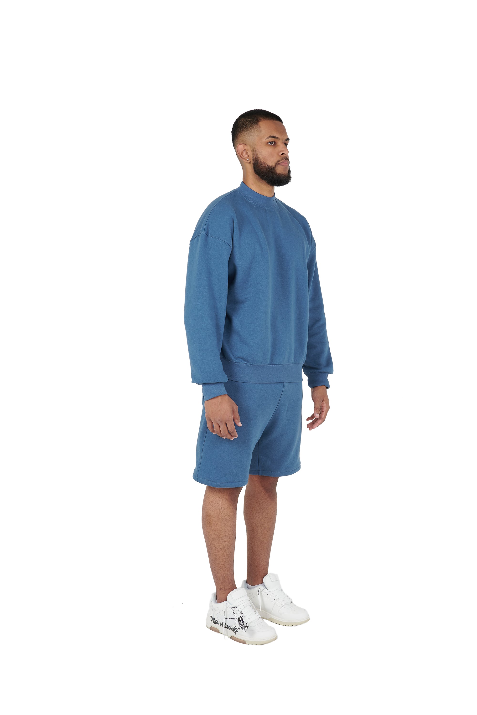 Blue oversized tracksuit shorts high quality 