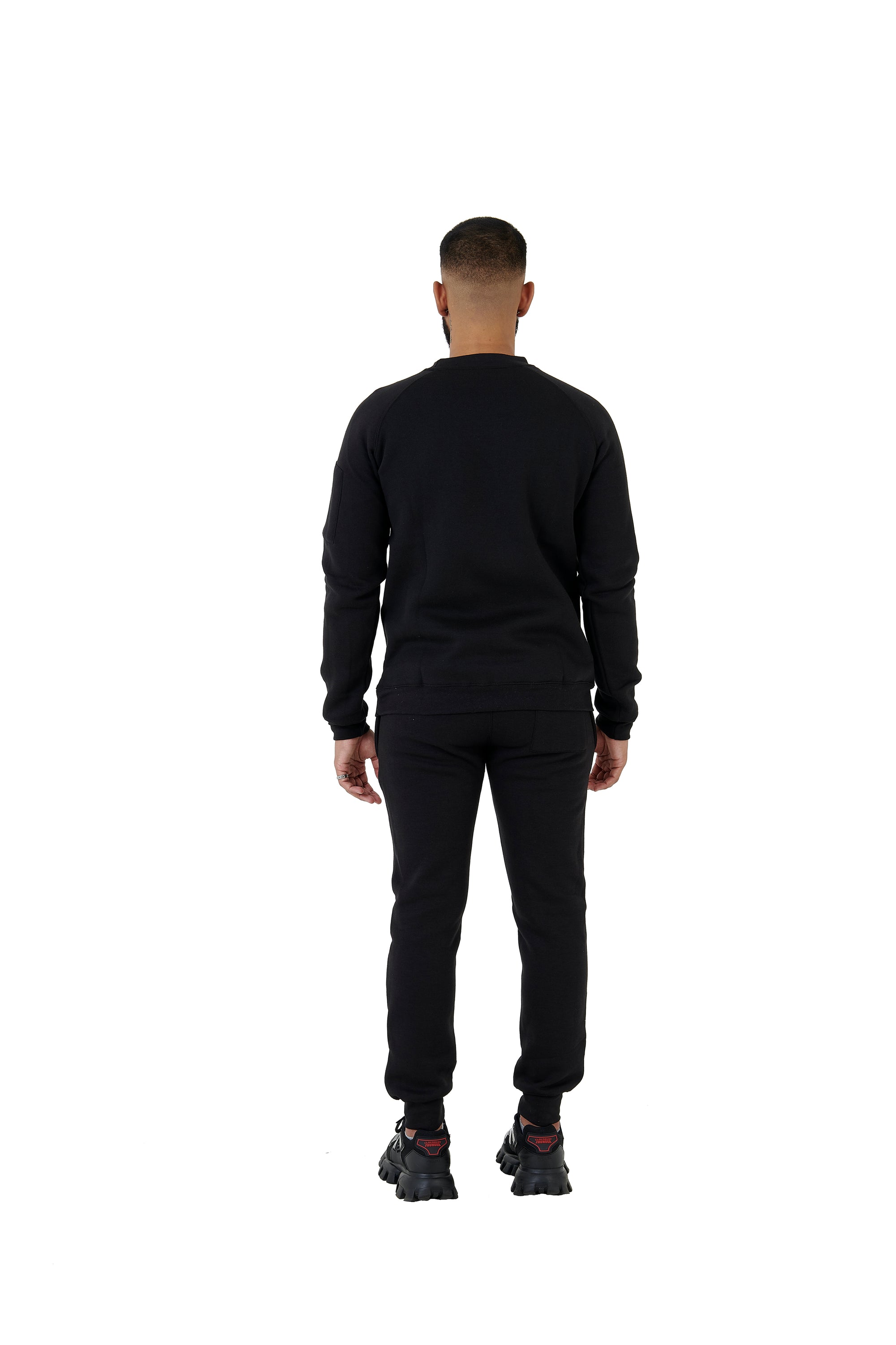 Wholesale Black Slim Fit Sweater and Black Joggers Unisex