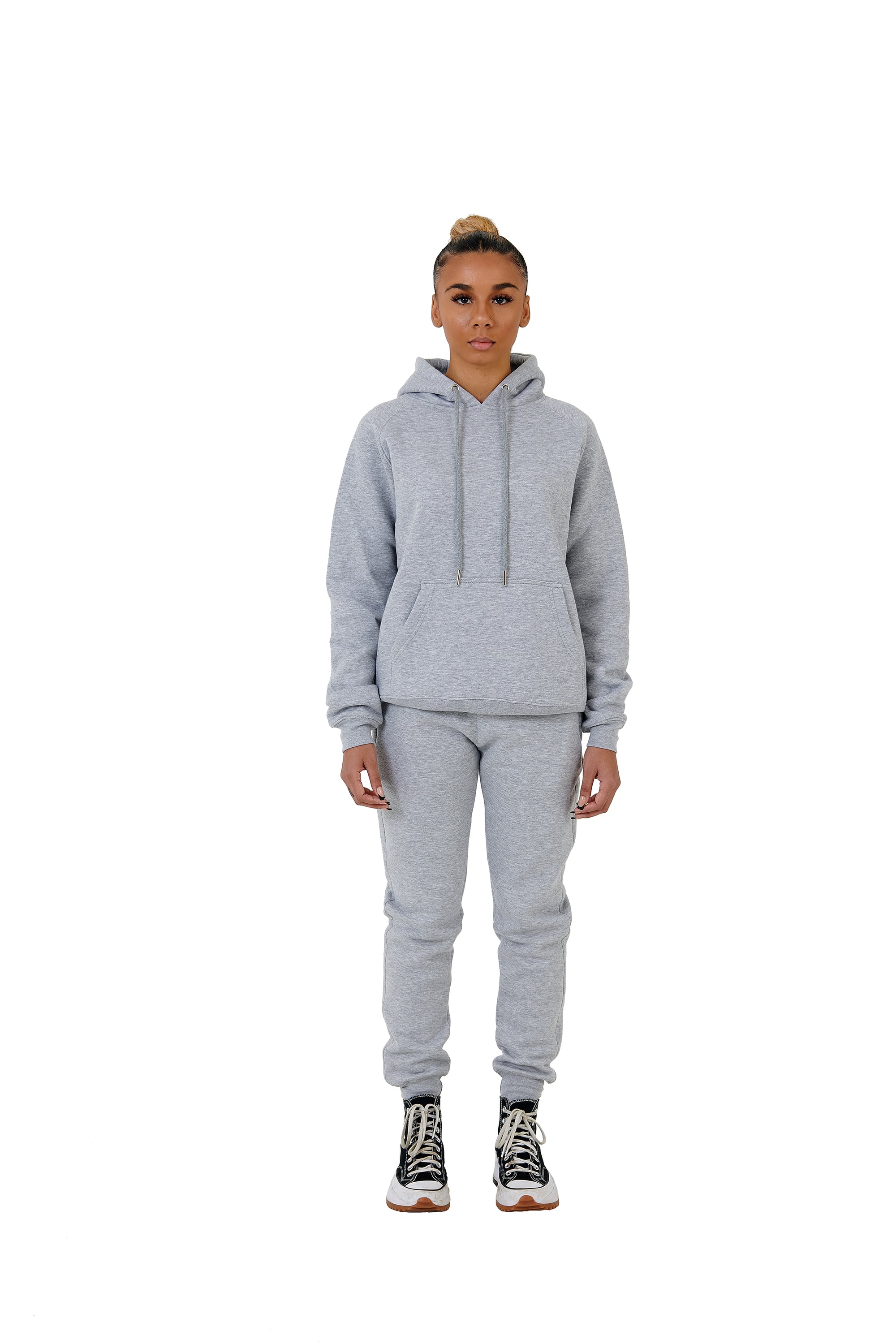 Wholesale Plain Grey Slim Relaxed Fit Hoodie and Grey Slim Fit Jogging Bottoms