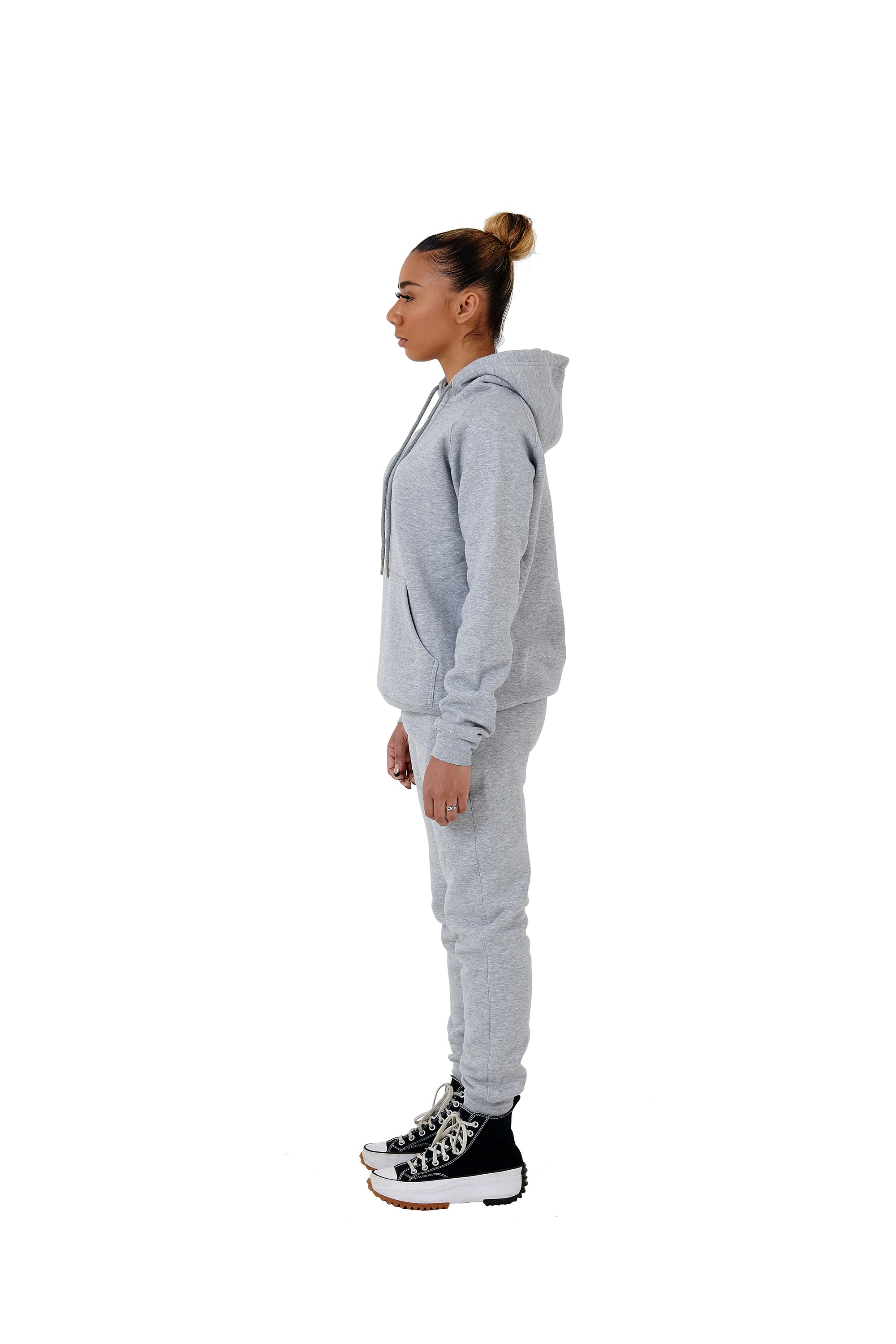 Wholesale Plain Grey Slim Relaxed Fit Hoodie and Grey Slim Fit Jogging Bottoms