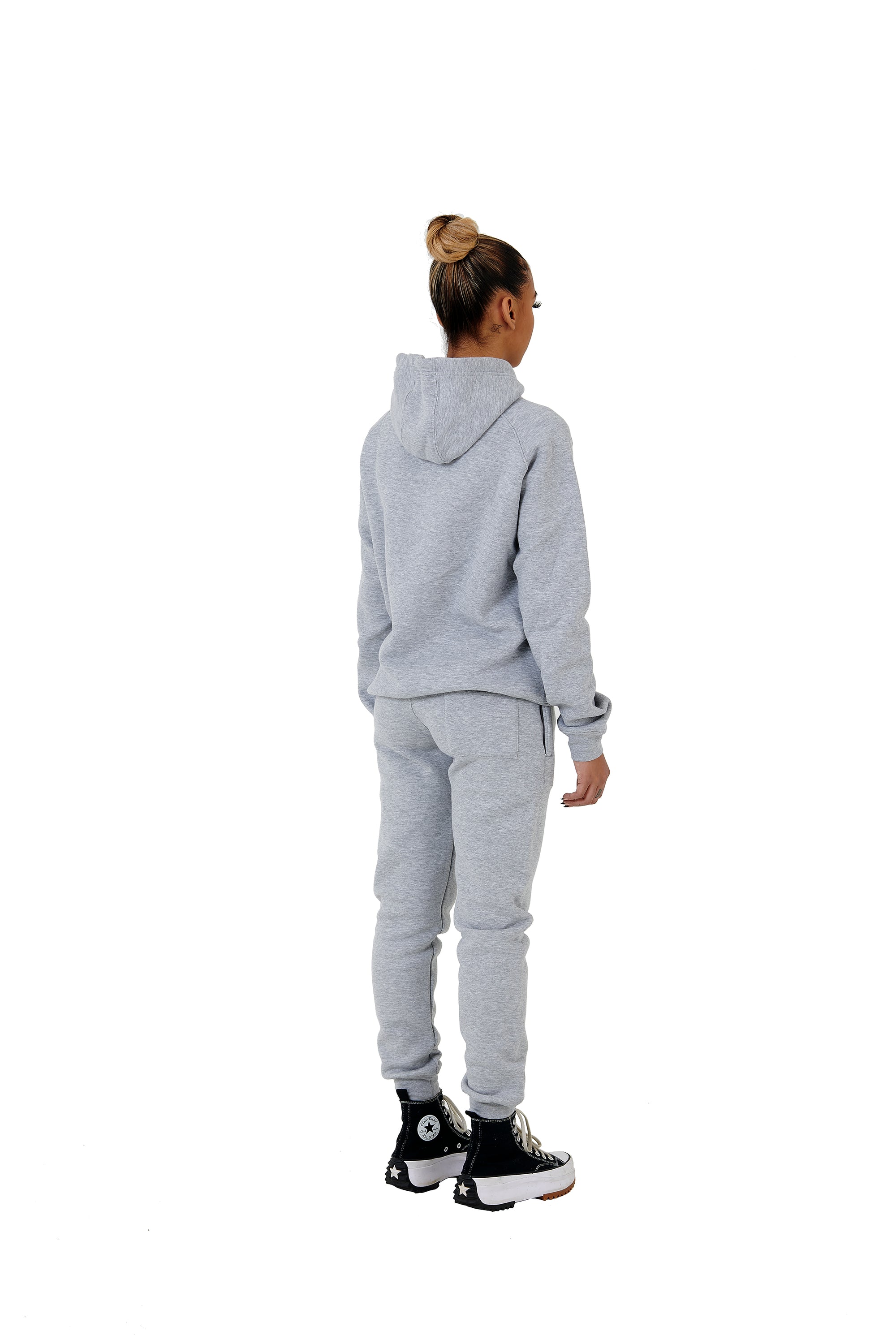 Wholesale Plain Grey Slim Relaxed Fit Hoodie and Grey Slim Fit Jogging Bottoms