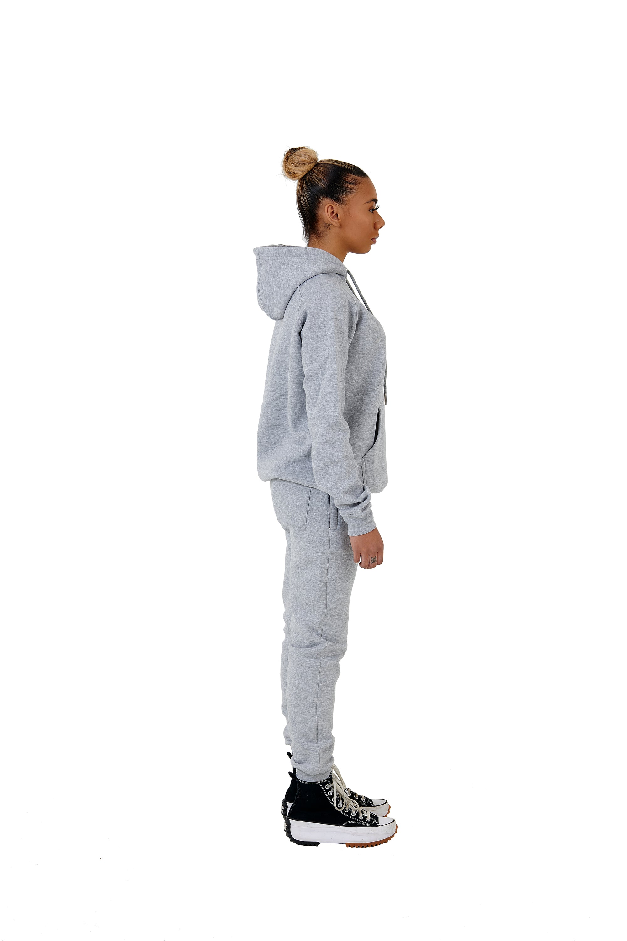 Wholesale Plain Grey Slim Relaxed Fit Hoodie and Grey Slim Fit Jogging Bottoms