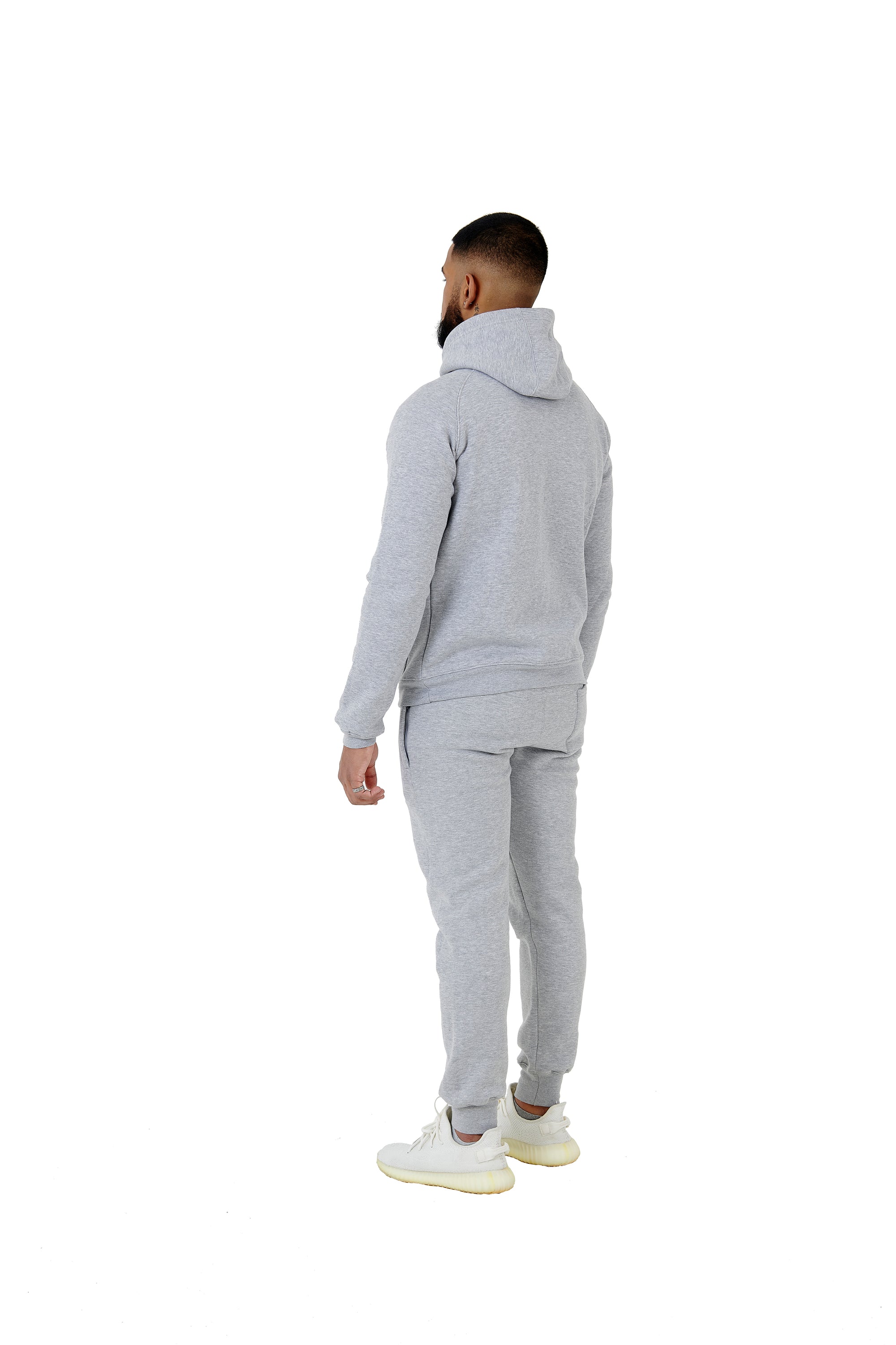 Wholesale Plain Black Slim Fit Hoodie and Black Slim Fit Jogging Bottoms