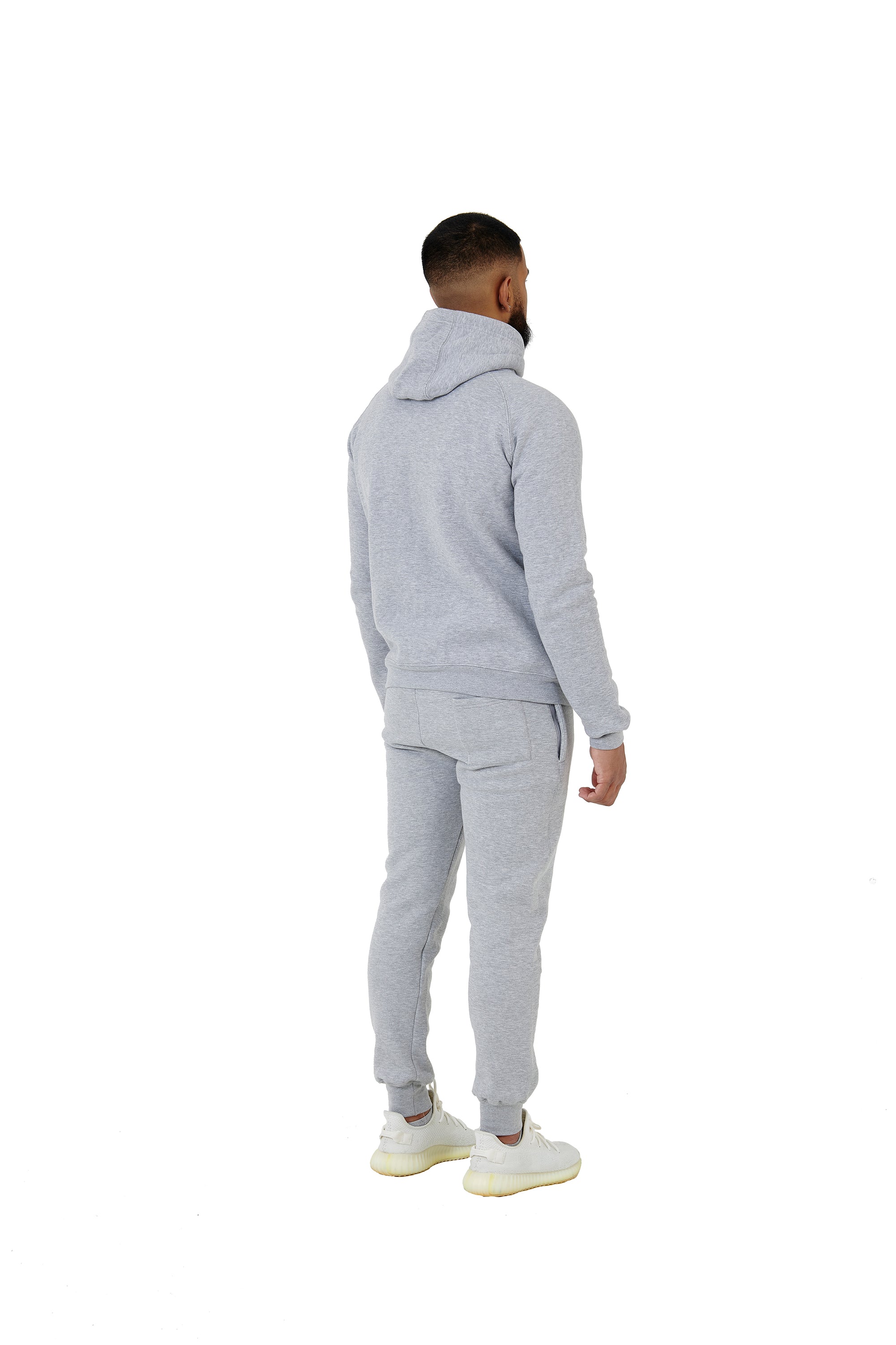 Wholesale Plain Black Slim Fit Hoodie and Black Slim Fit Jogging Bottoms