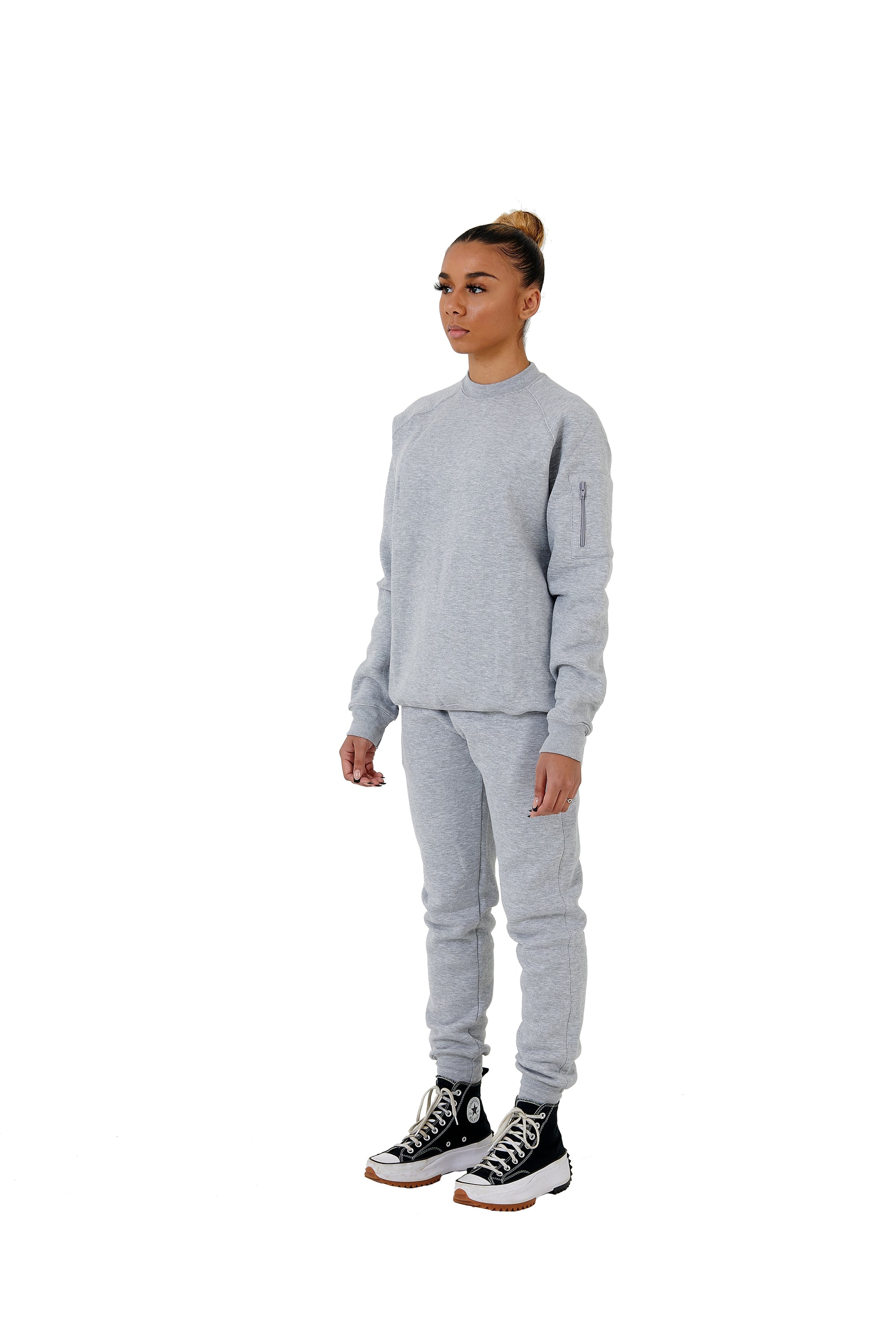 Wholesale Slim Fit Grey Sweater and Grey Joggers Unisex