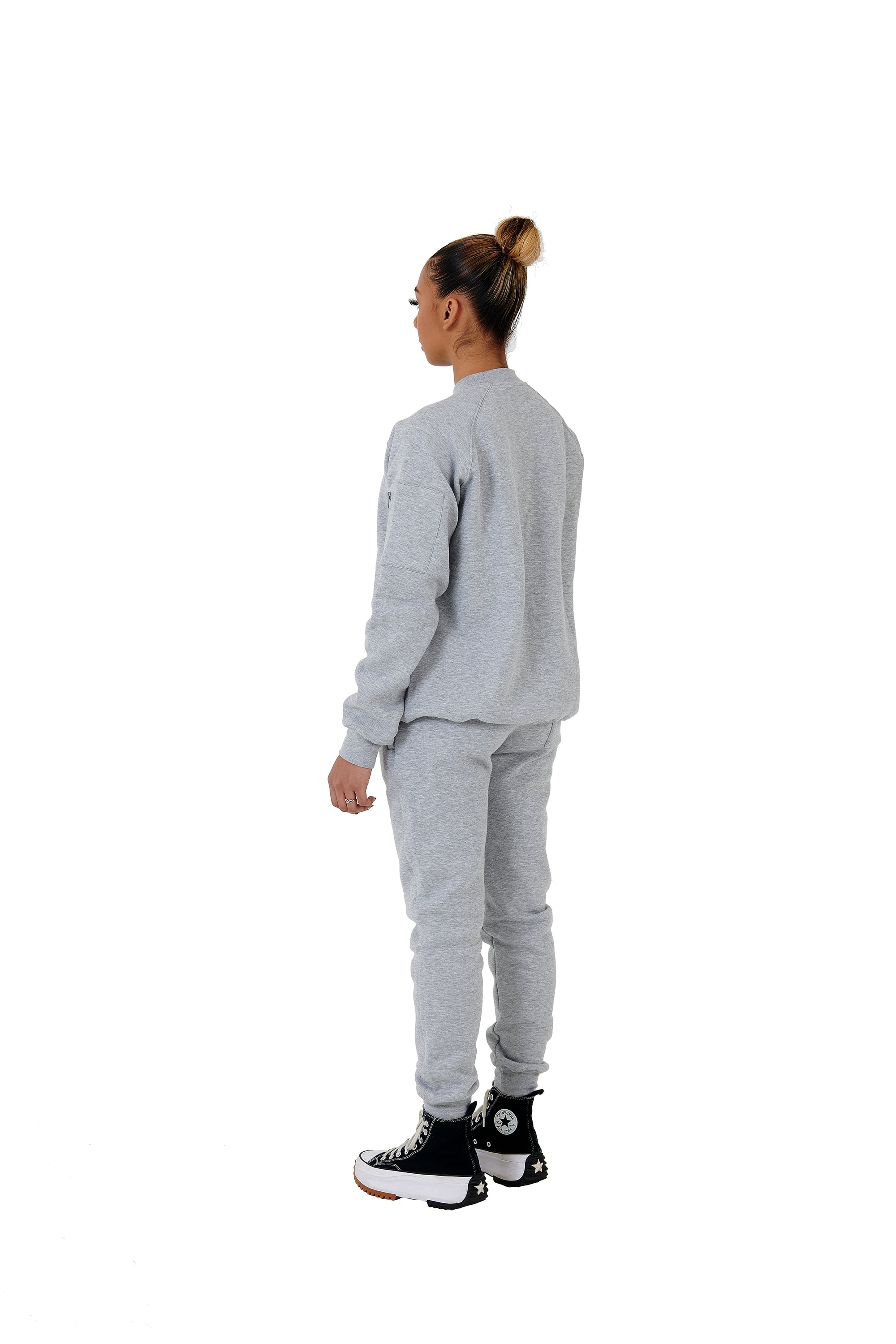 Wholesale Slim Fit Grey Sweater and Grey Joggers Unisex