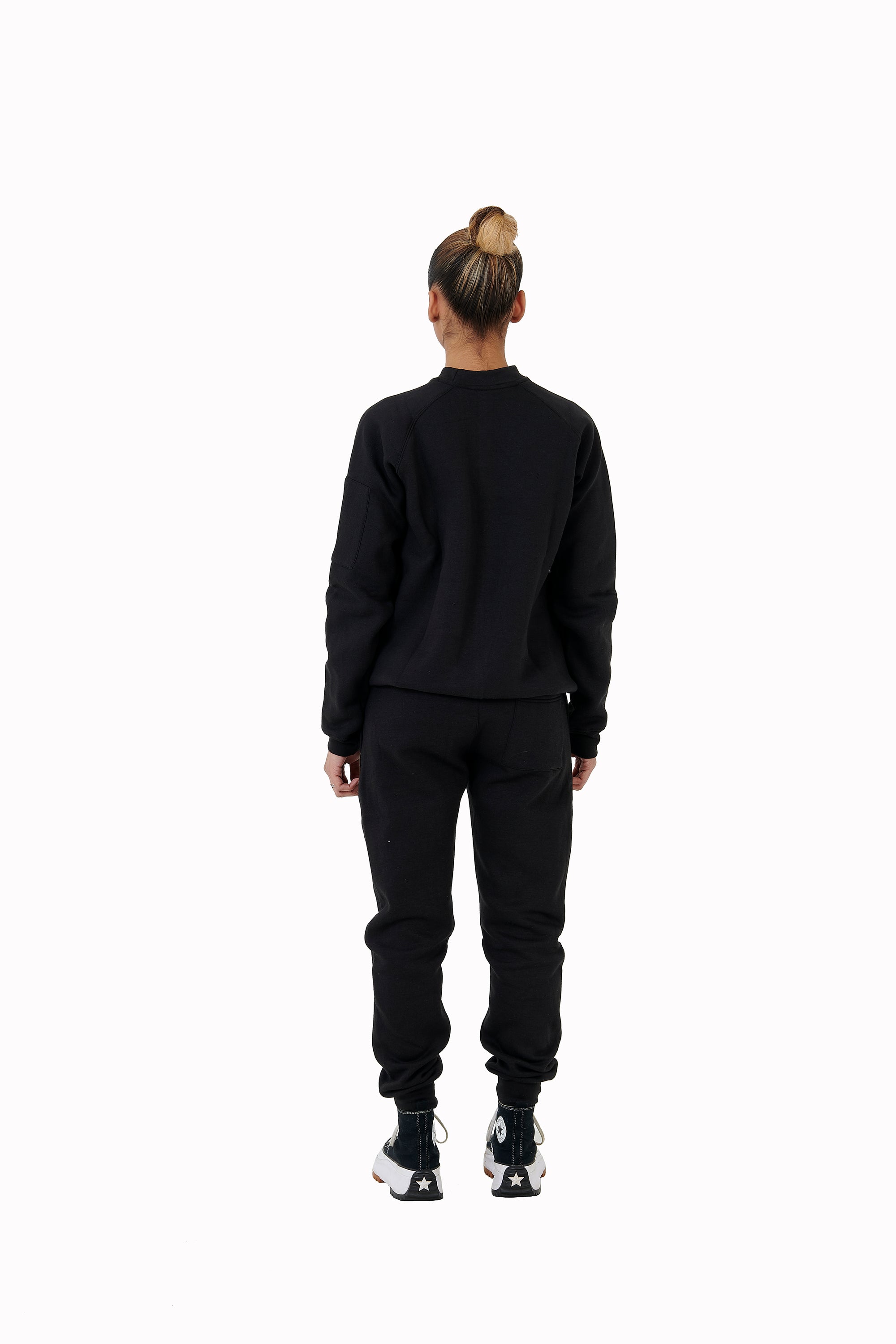 Wholesale Black Slim Fit Sweater and Black Joggers Unisex