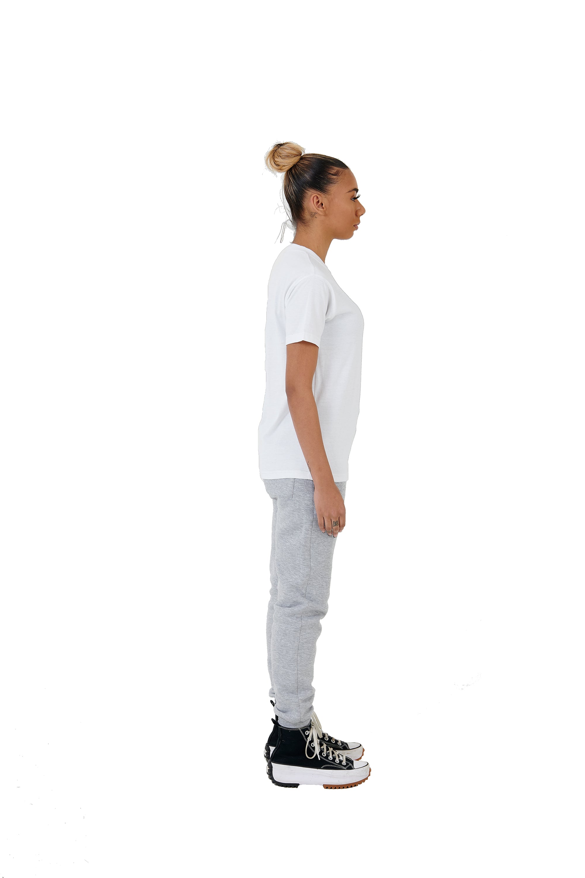 Wholesale Plain Slim Relaxed White T-shirt and Grey Joggers