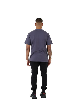 Wholesale Plain Charcoal Grey Oversized T-shirt and Oversized Plain Black Jogging Bottoms