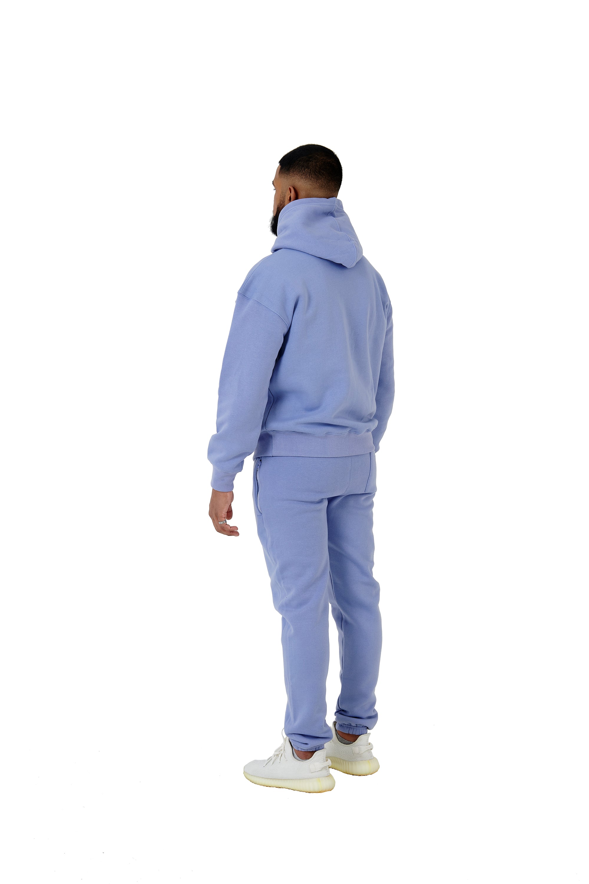 Wholesale Plain Light Blue Over Sized Hoodie and Light Blue Over Sized Jogging Bottoms