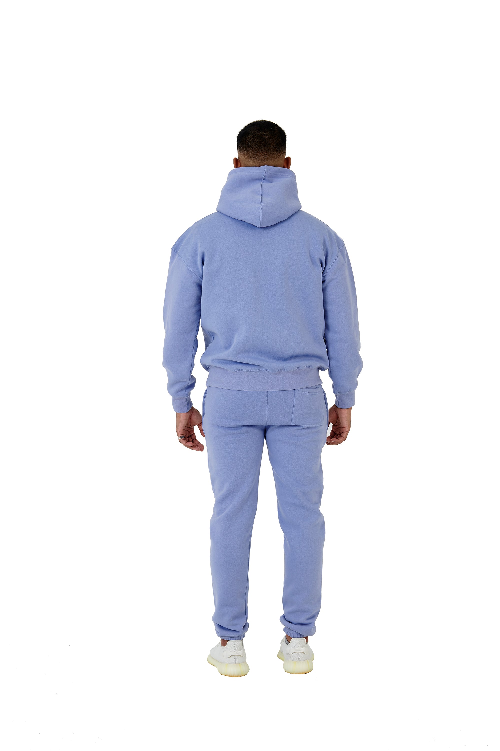 Wholesale Plain Light Blue Over Sized Jogging Bottoms and Plain Light Blue Oversized Hoodie