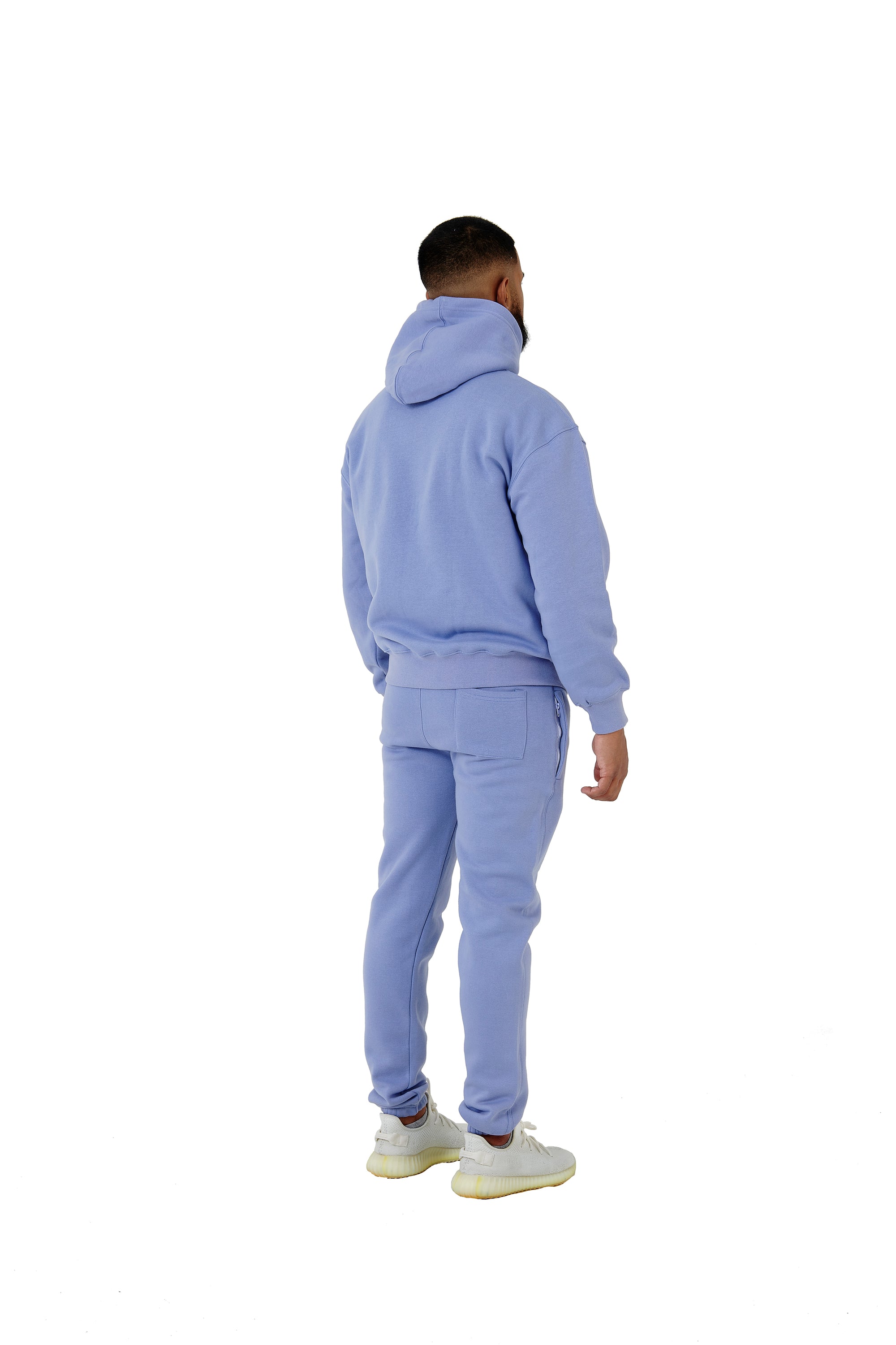 Wholesale Plain Light Blue Over Sized Jogging Bottoms and Plain Light Blue Oversized Hoodie