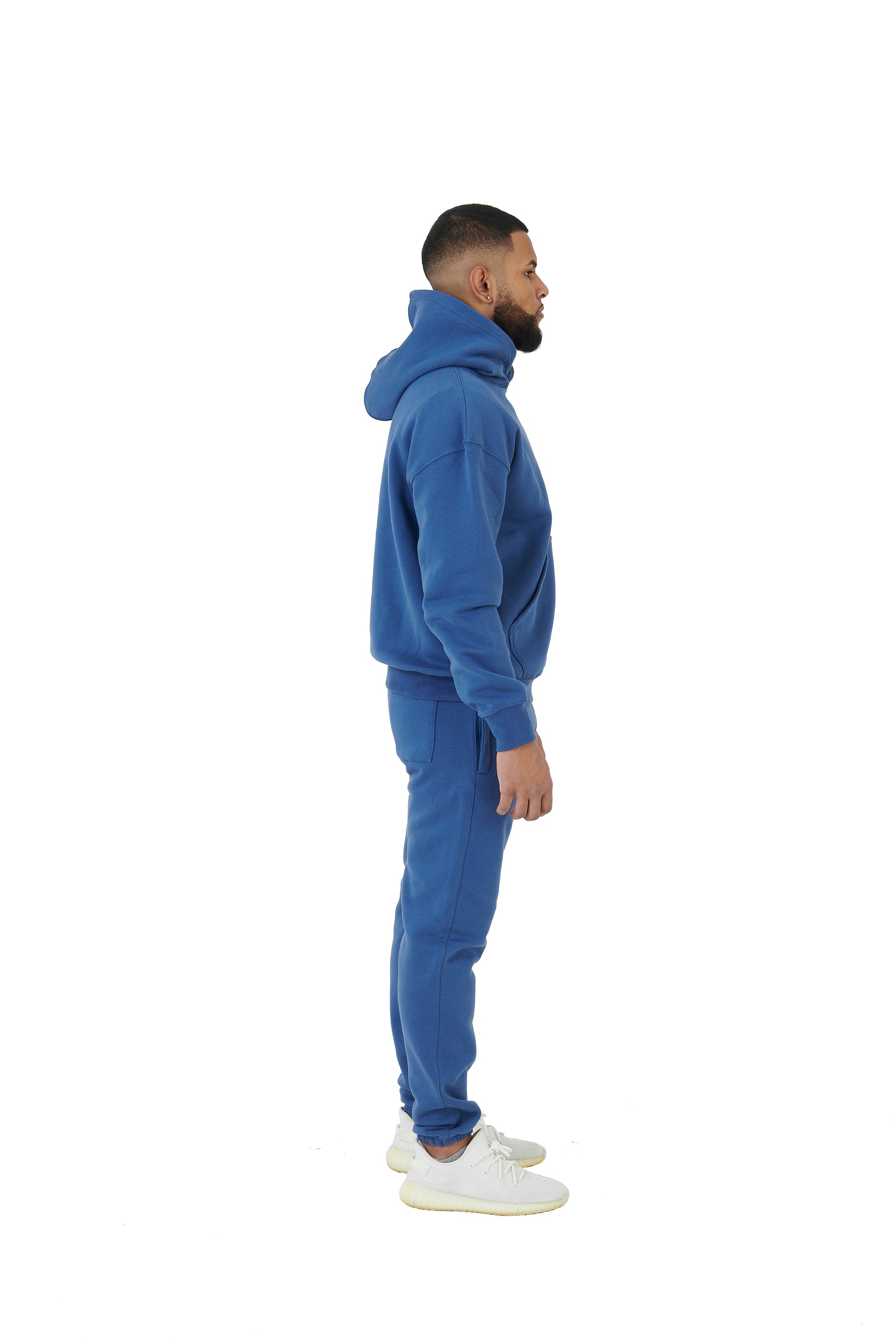 Wholesale Plain Navy Over Sized Hoodie and Navy Over Sized Jogging Bottoms