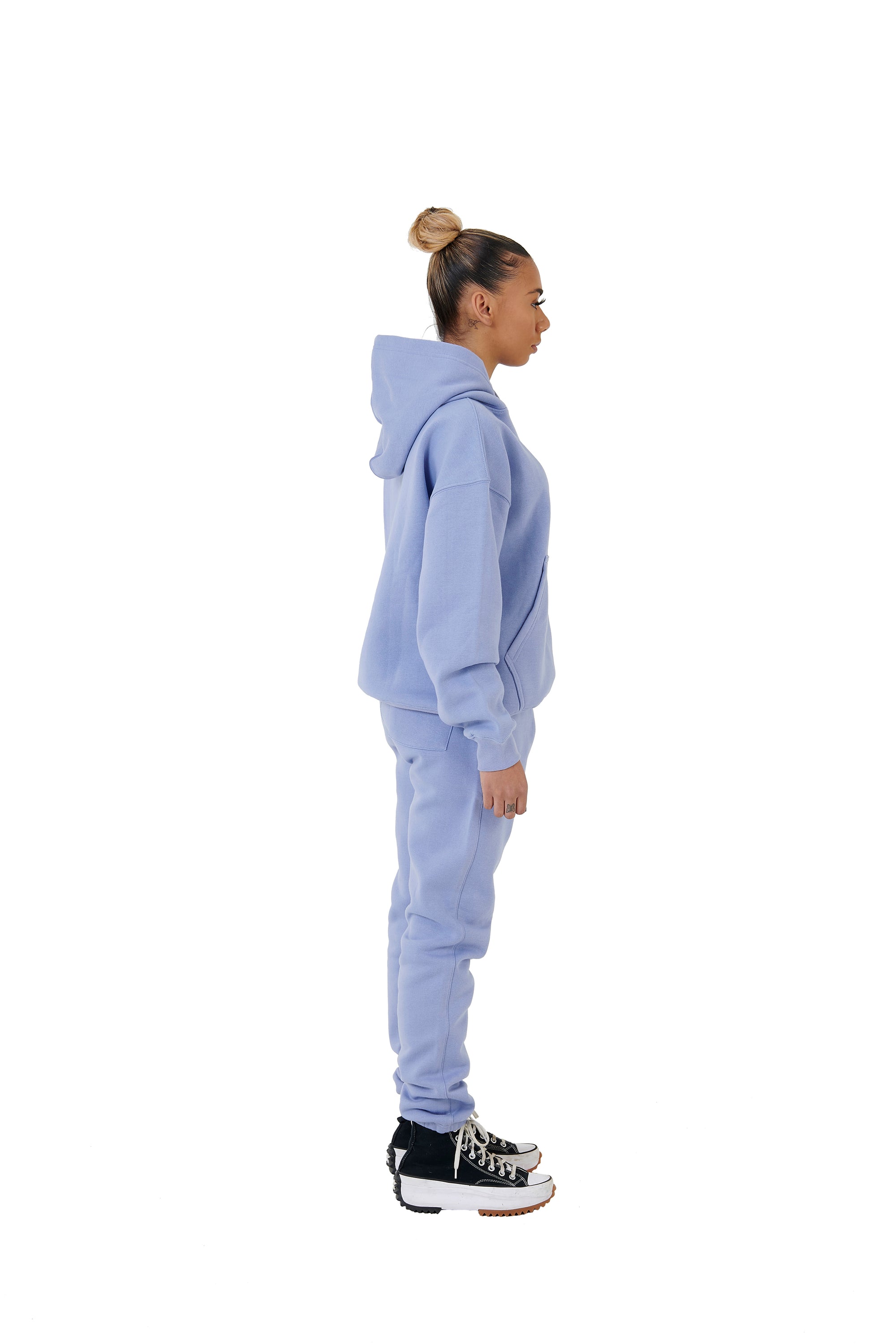 Wholesale Plain Light Blue Over Sized Hoodie and Light Blue Over Sized Jogging Bottoms