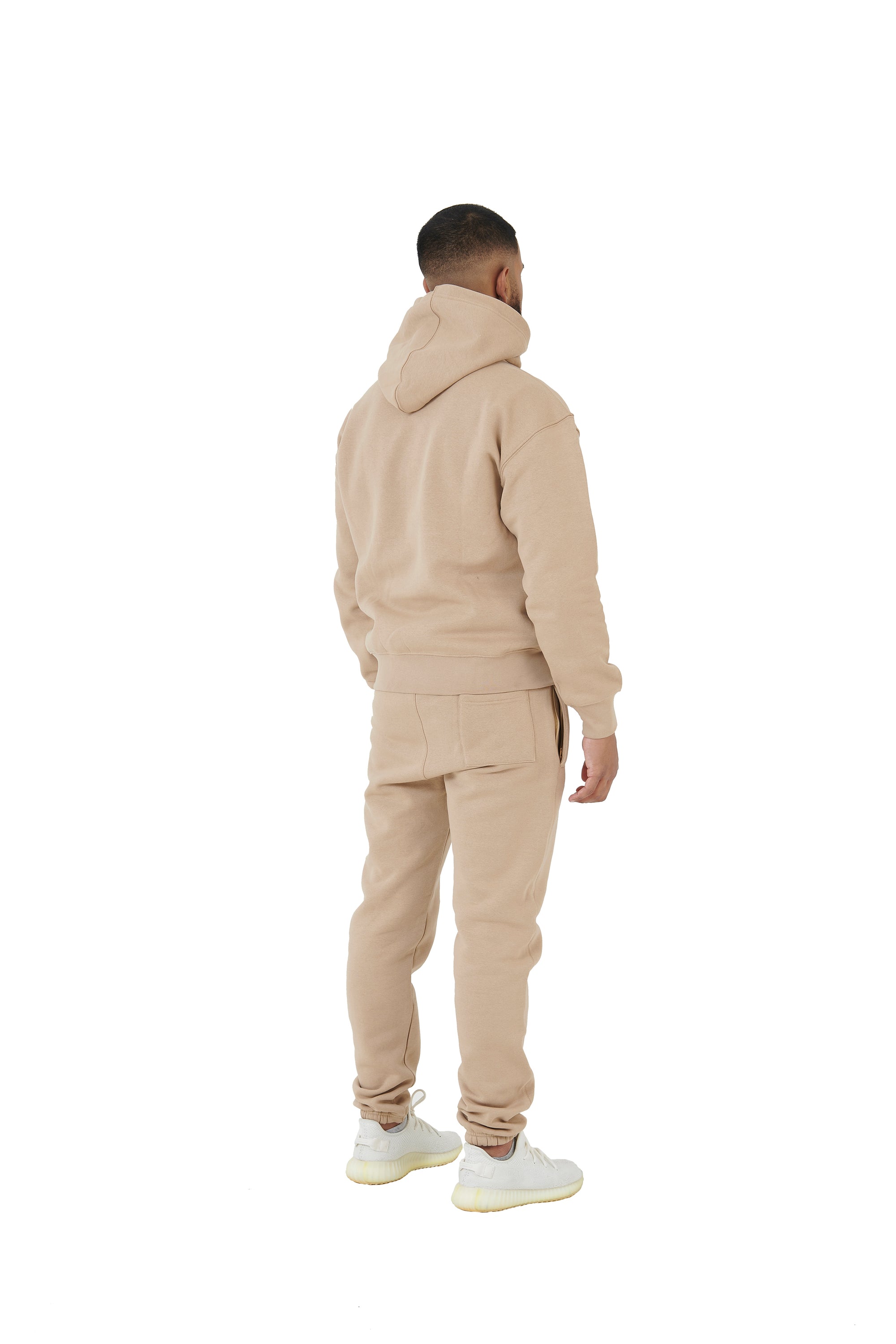 Wholesale Plain Beige Over Sized Jogging Bottoms and Plain Beige Oversized Hoodie