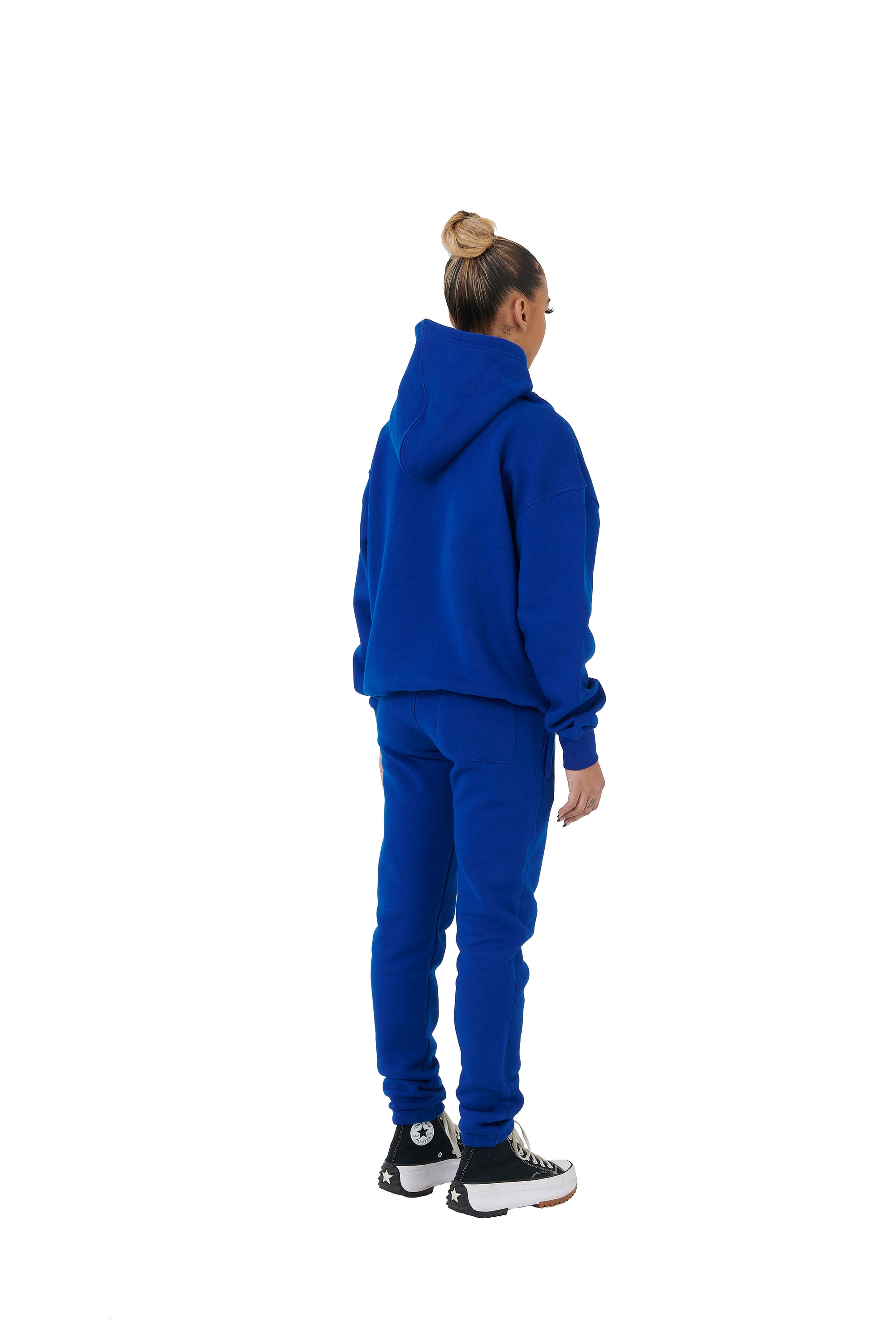 Wholesale Plain Royal Blue Over Sized Jogging Bottoms and Plain Royal Blue Oversized Hoodie