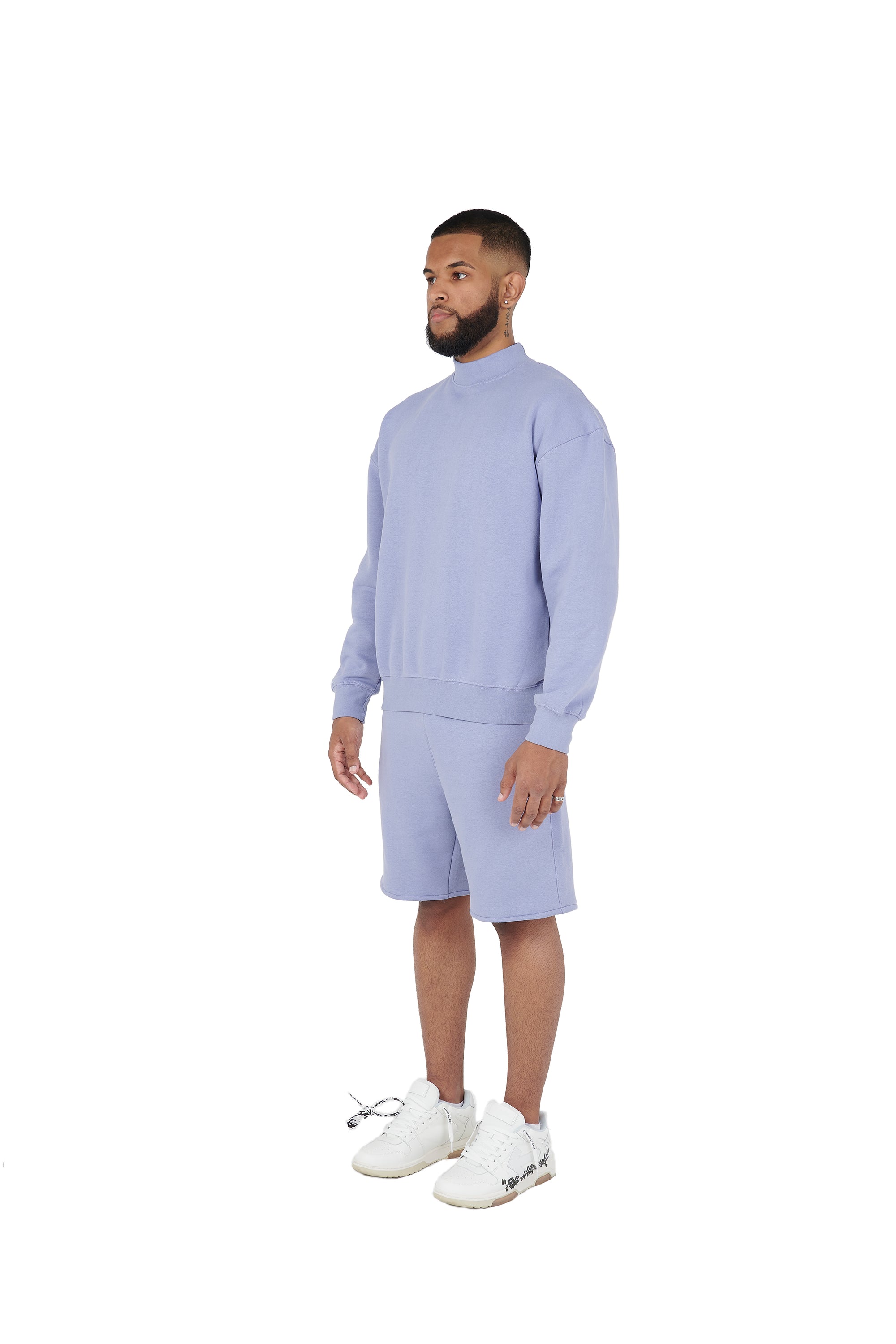 Lavender oversized tracksuit shorts high quality 