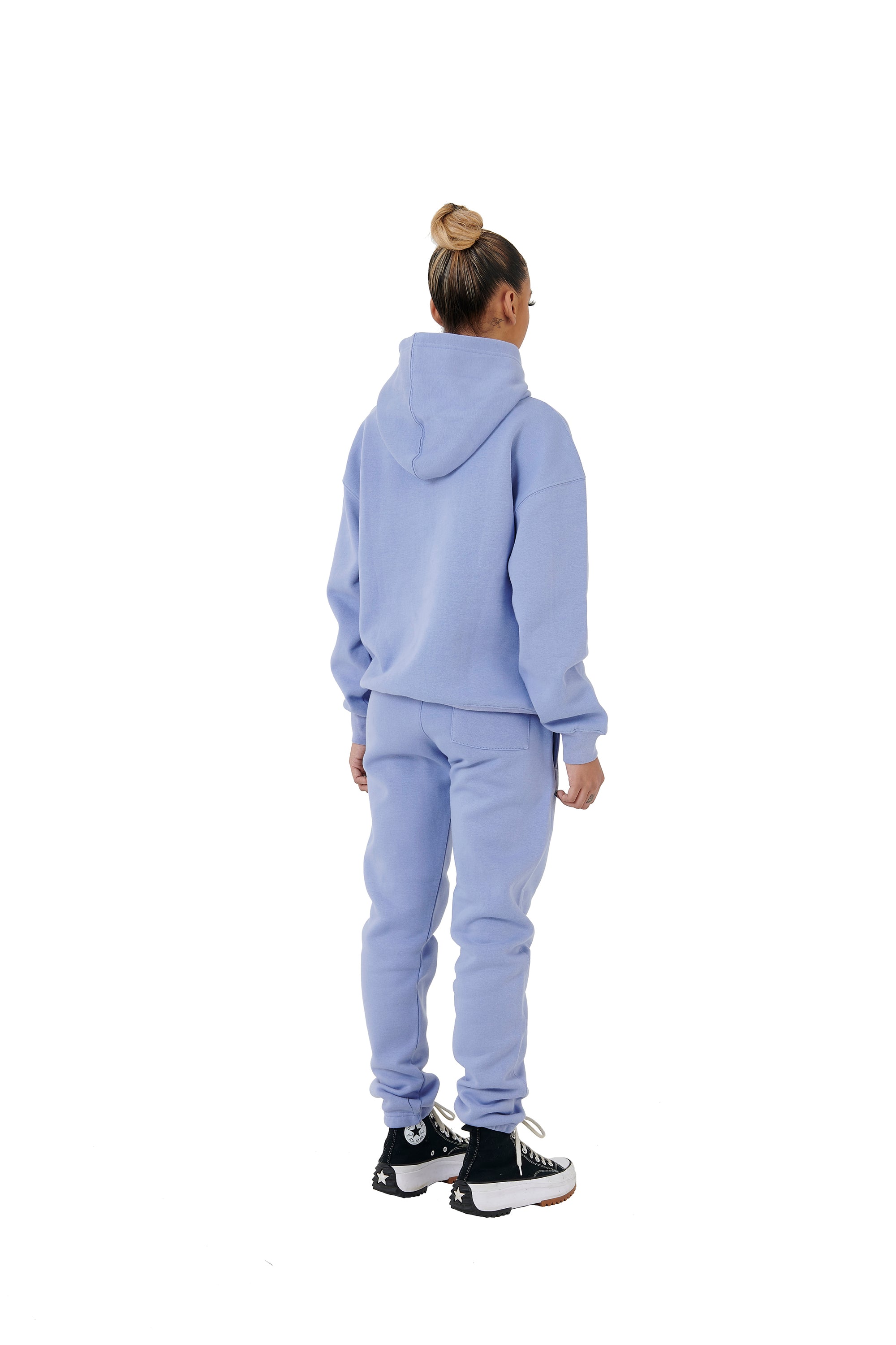 Wholesale Plain Light Blue Over Sized Jogging Bottoms and Plain Light Blue Oversized Hoodie