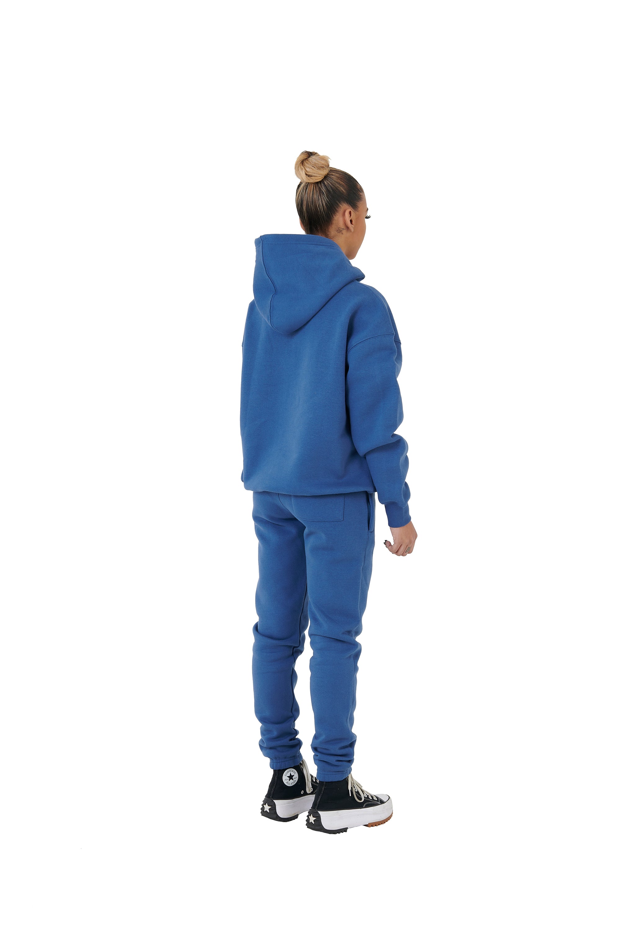 Wholesale Plain Navy Over Sized Jogging Bottoms and Plain Navy Oversized Hoodie