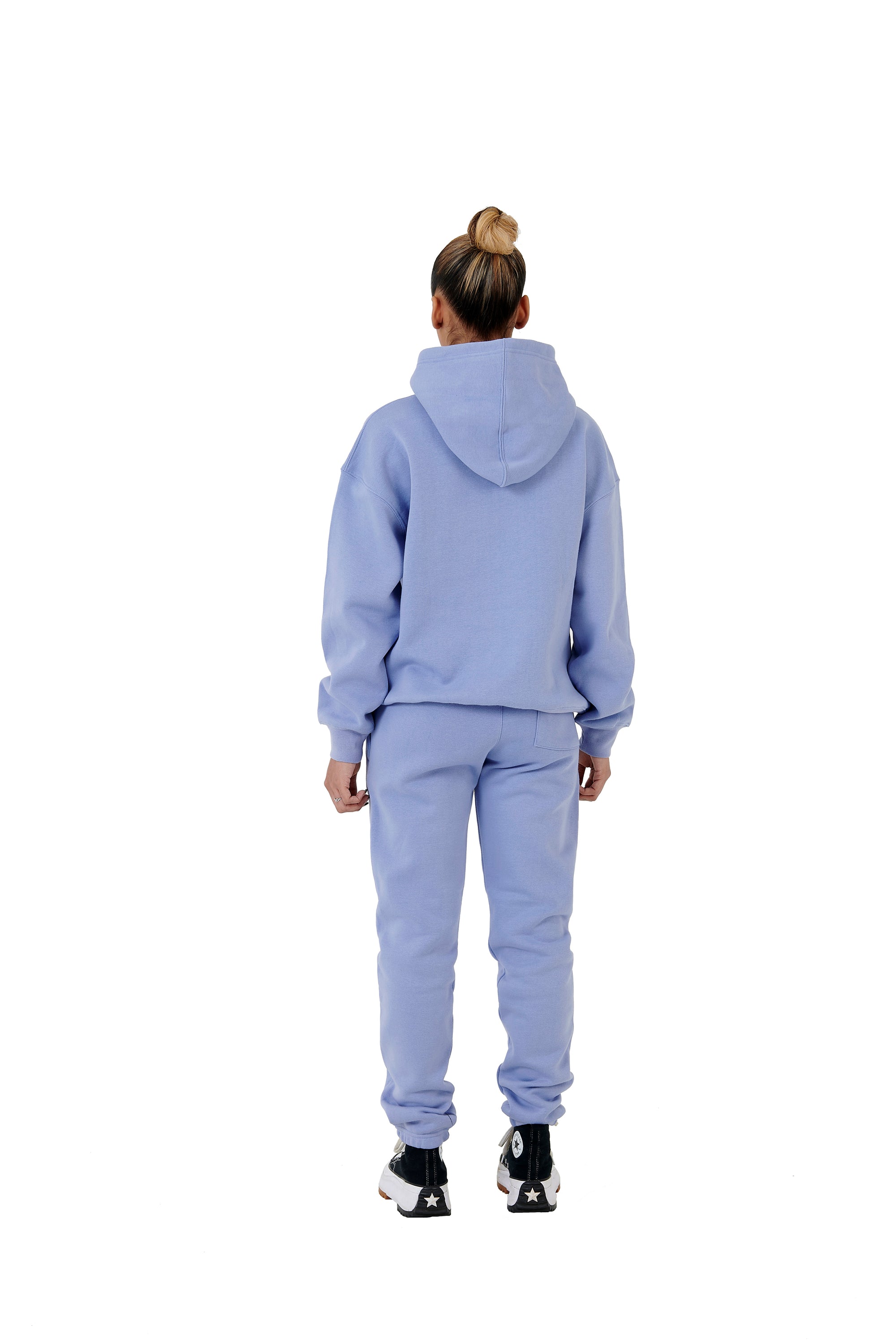 Wholesale Plain Light Blue Over Sized Hoodie and Light Blue Over Sized Jogging Bottoms