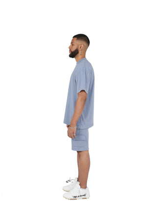 Cargo Slim Fit Shorts and Plain White Oversized T-shirts at wholesale prices