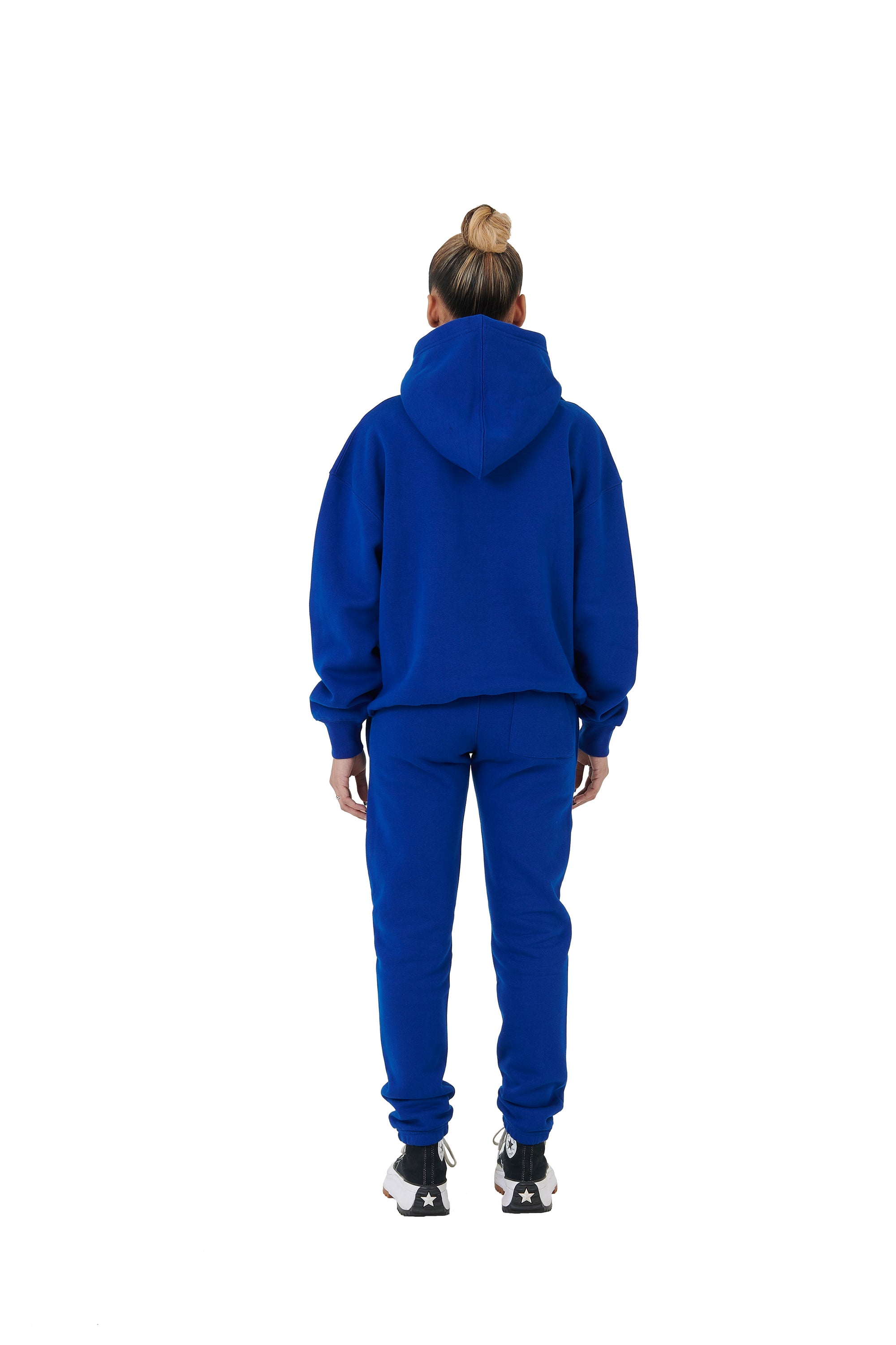 Wholesale Plain Royal Blue Over Sized Jogging Bottoms and Plain Royal Blue Oversized Hoodie