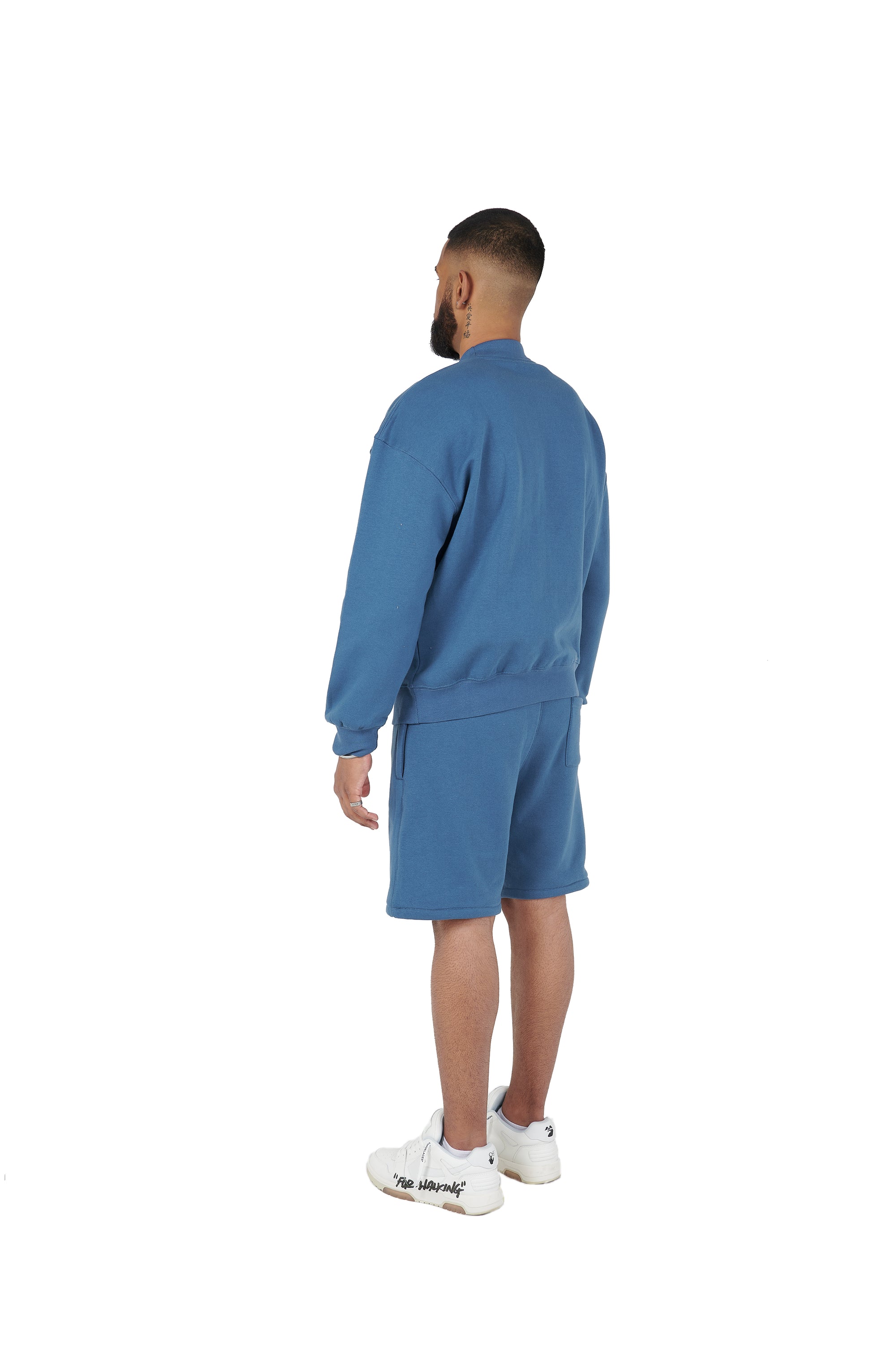 Blue oversized tracksuit shorts high quality 