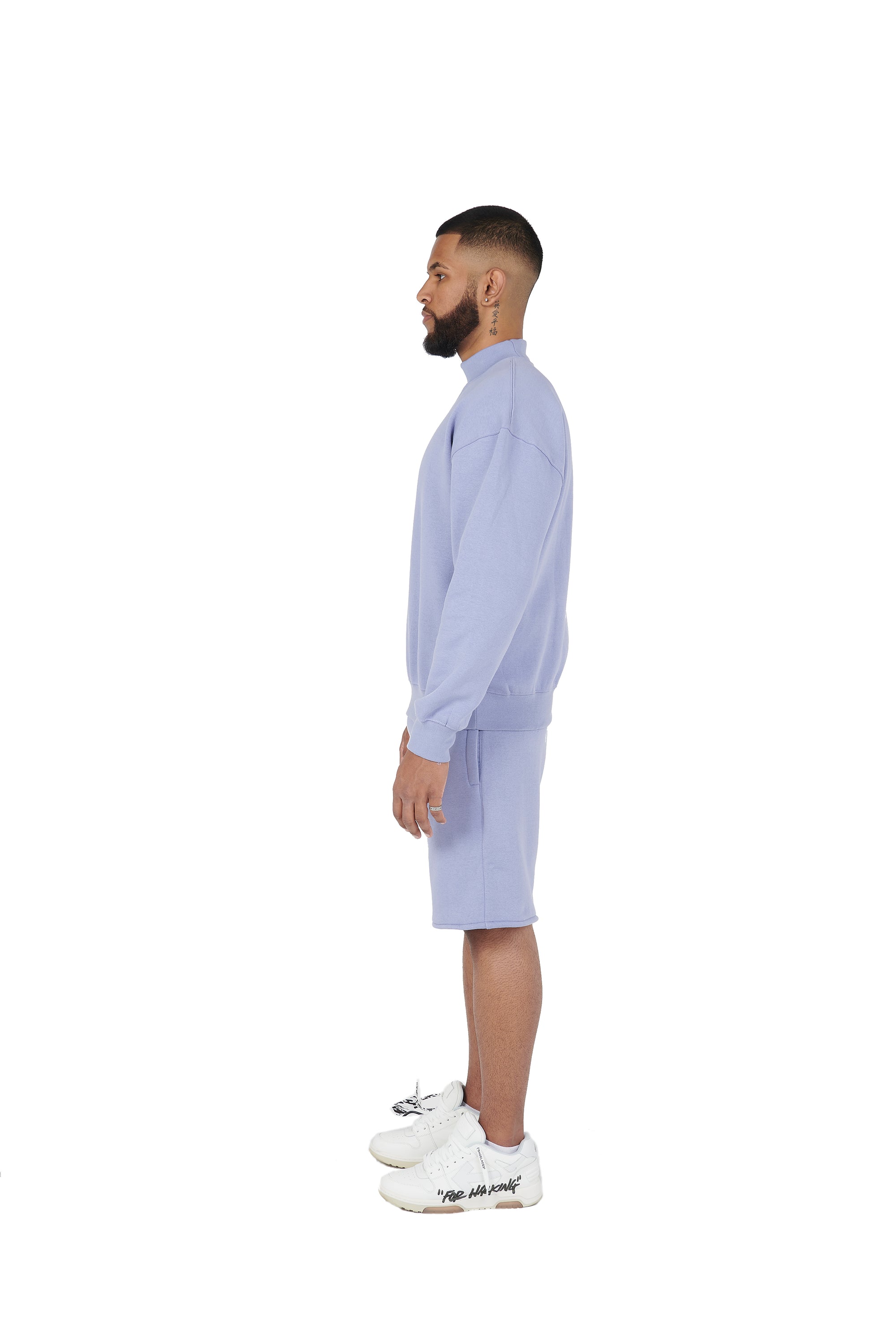 Lavender oversized tracksuit shorts high quality 