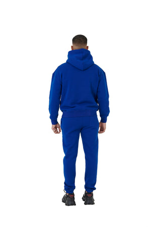 Wholesale Plain Royal Blue Over Sized Jogging Bottoms and Plain Royal Blue Oversized Hoodie