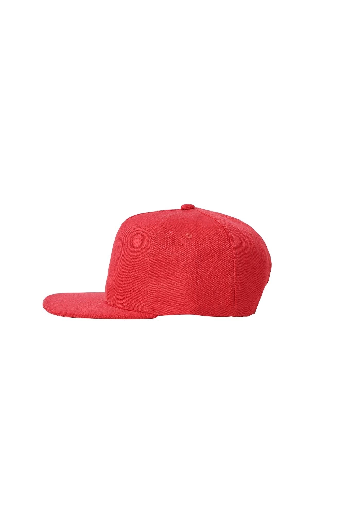 The Flat Peak Snap Back features visible stitching and adjustable back is available at wholesale prices 