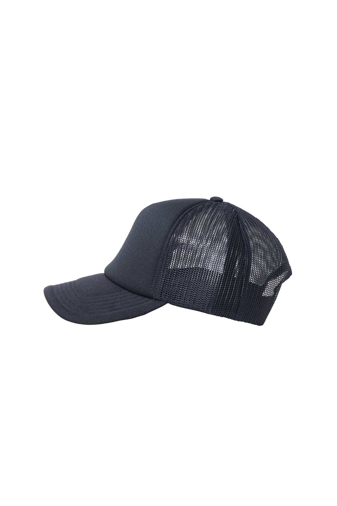 Wholesale Plain Black Foam Mesh Snap Back Cap