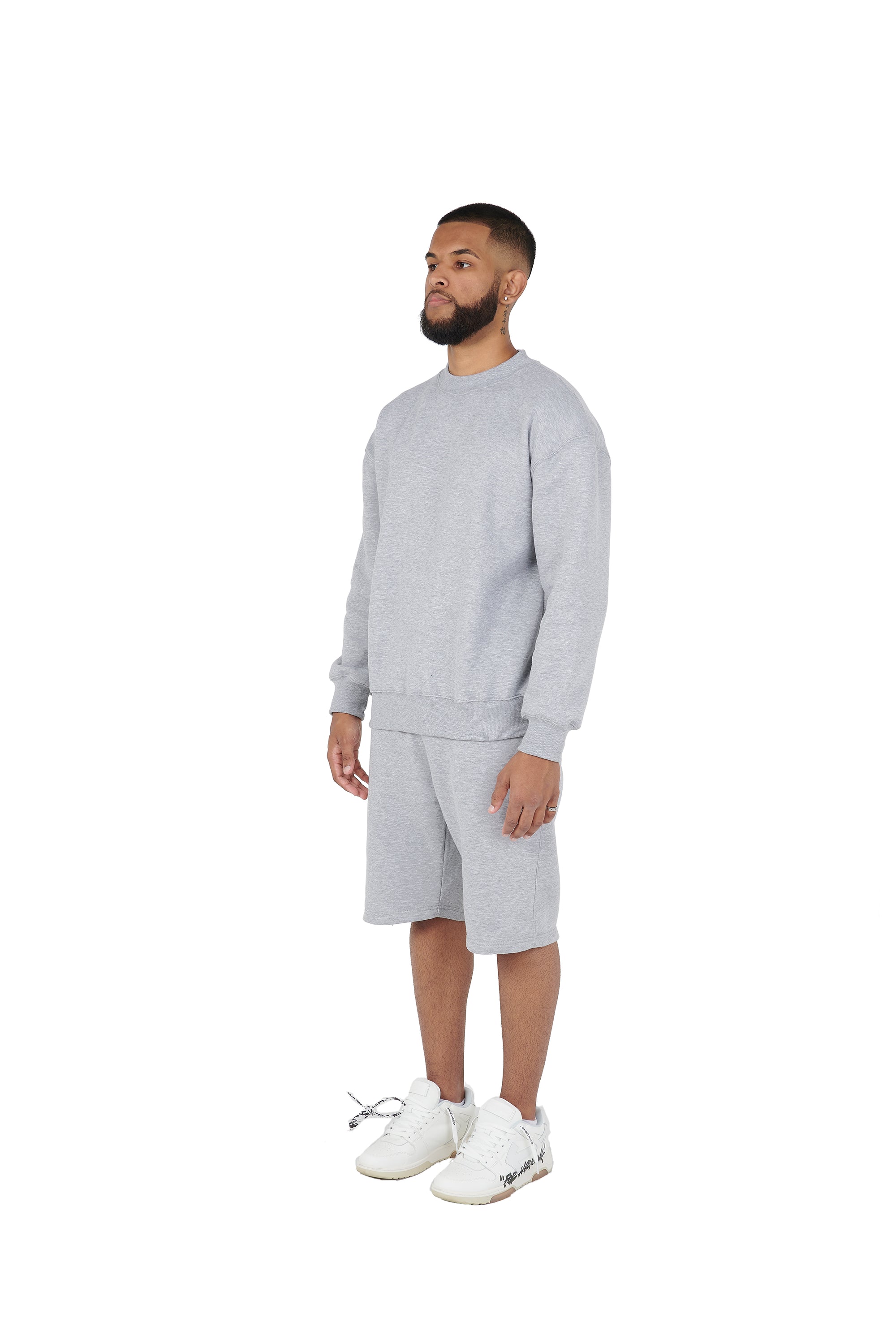 Grey oversized tracksuit shorts high quality 