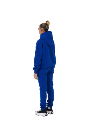 Wholesale Plain Royal Blue Over Sized Jogging Bottoms and Plain Royal Blue Oversized Hoodie