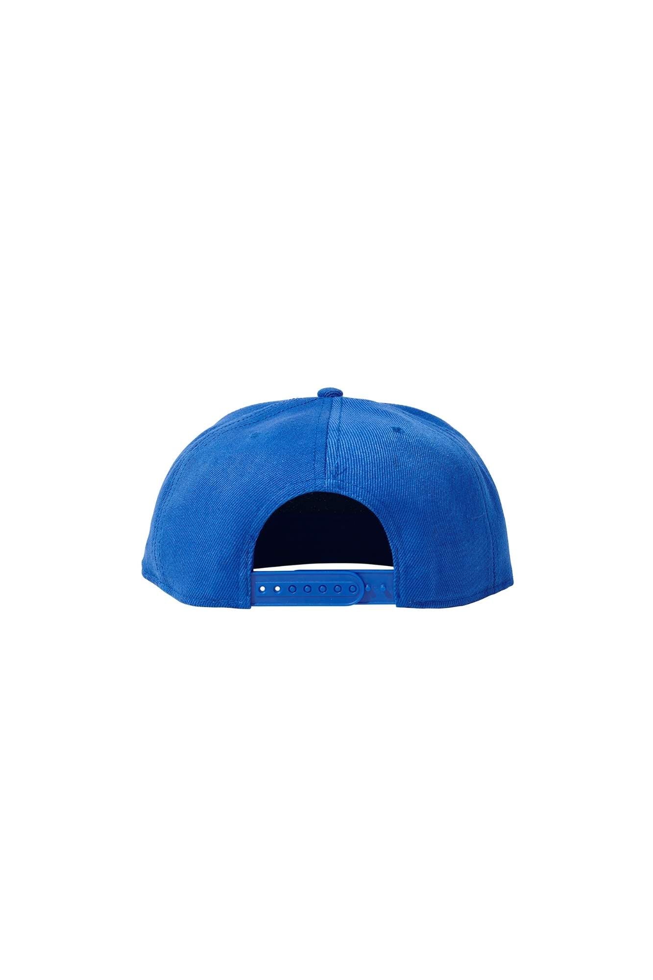 The Flat Peak Snap Back features visible stitching and adjustable back is available at wholesale prices 