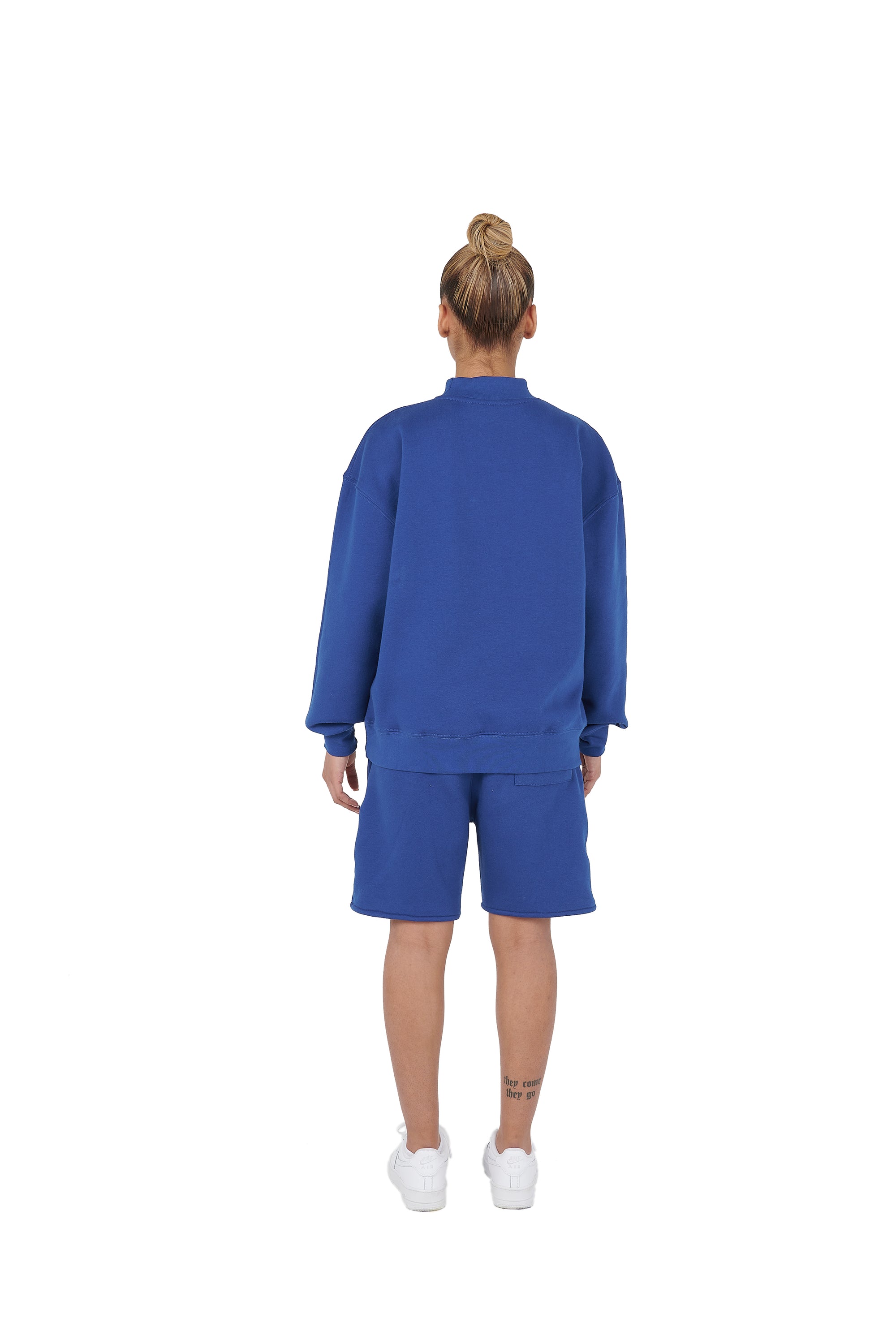 Blue oversized tracksuit shorts high quality 