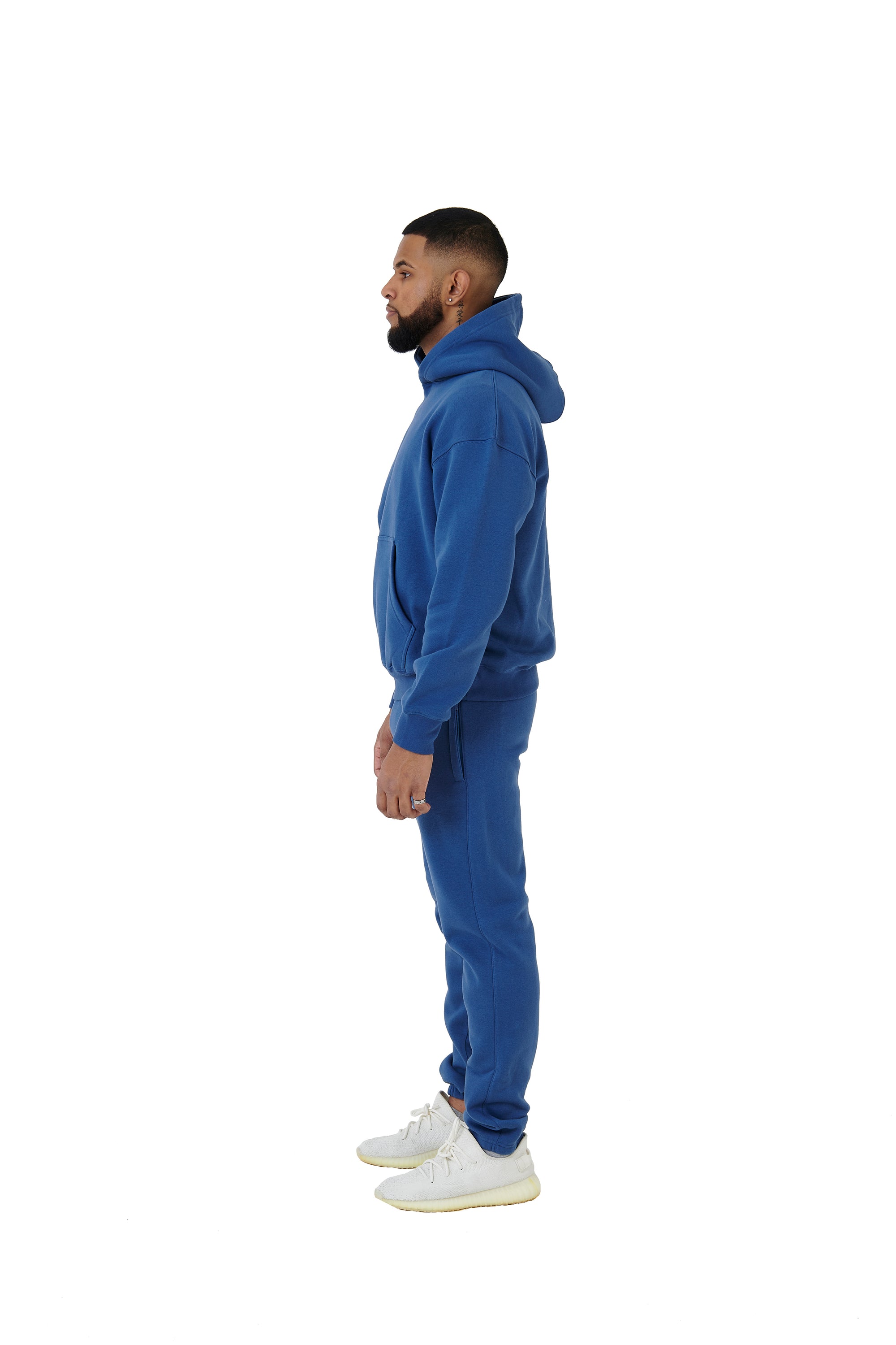 Wholesale Plain Navy Over Sized Hoodie and Navy Over Sized Jogging Bottoms