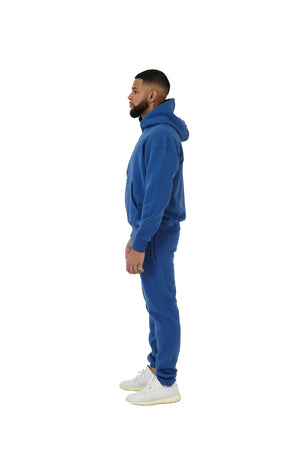 Wholesale Plain Navy Over Sized Jogging Bottoms and Plain Navy Oversized Hoodie