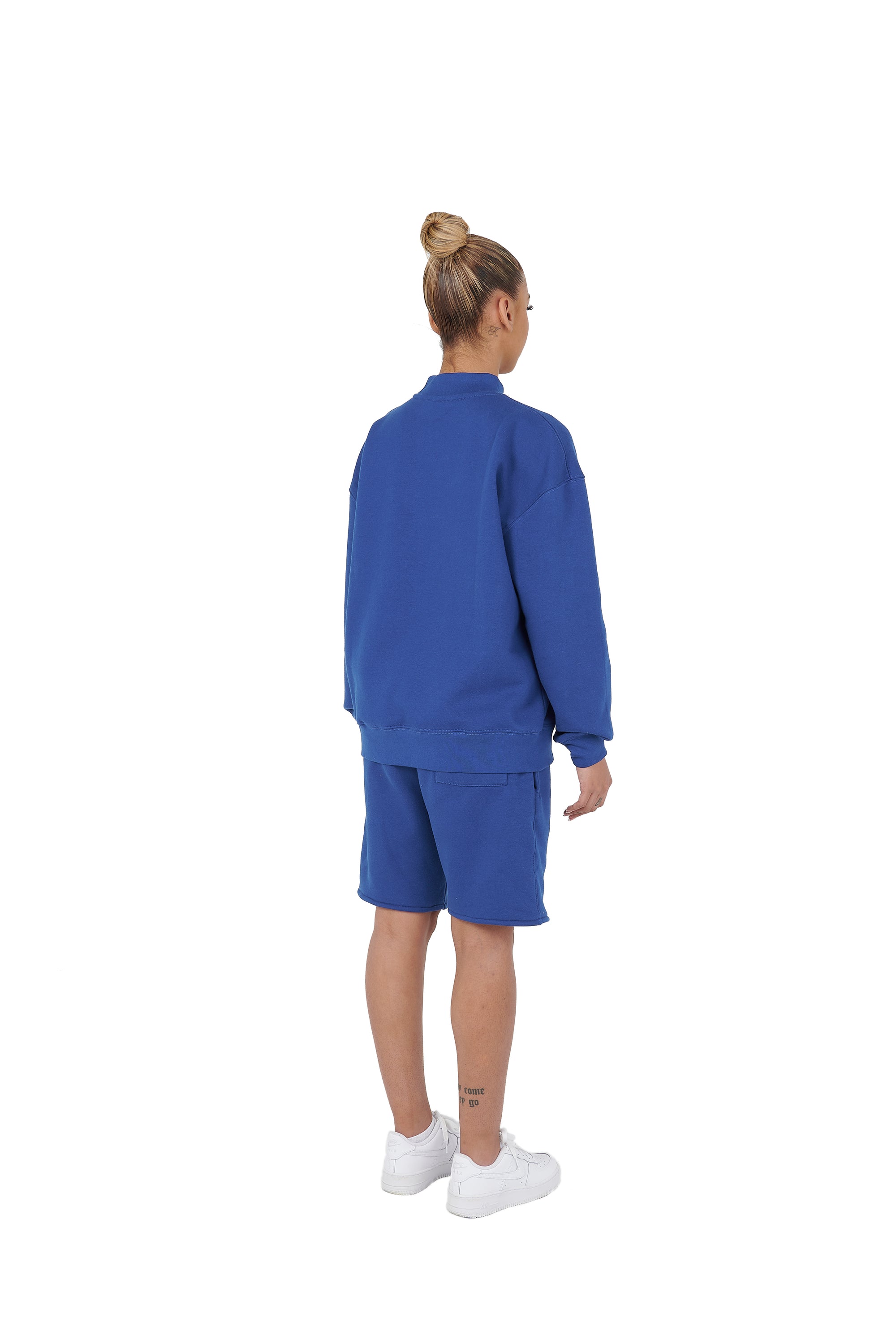 The plain over-sized sweatshirt and the over-sized shorts are available at wholesale prices