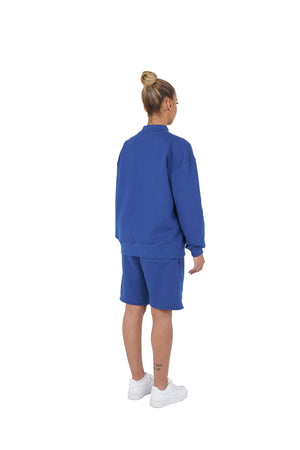 Blue oversized tracksuit shorts high quality 