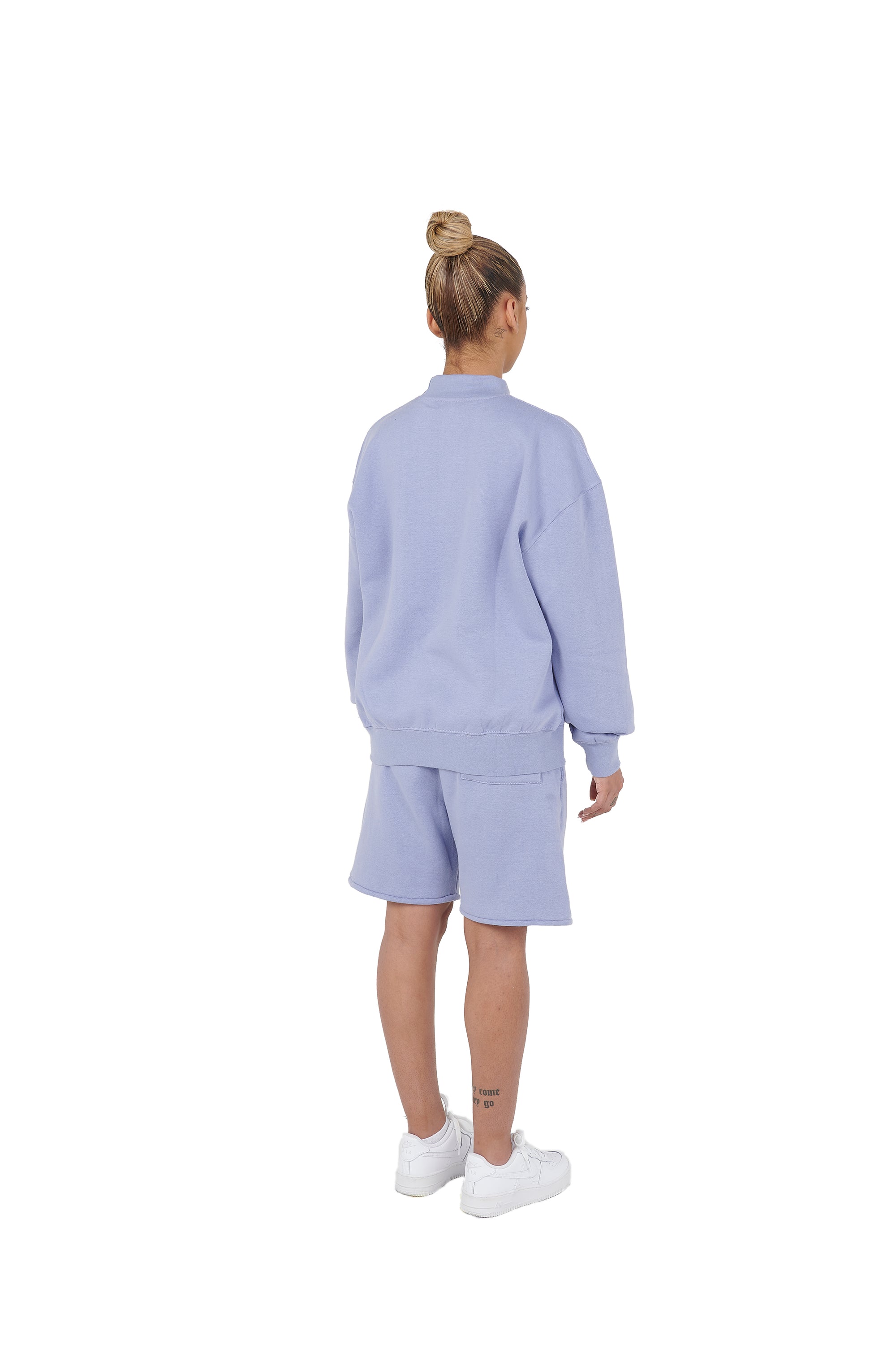 The plain over-sized sweatshirt and the over-sized shorts are available at wholesale prices