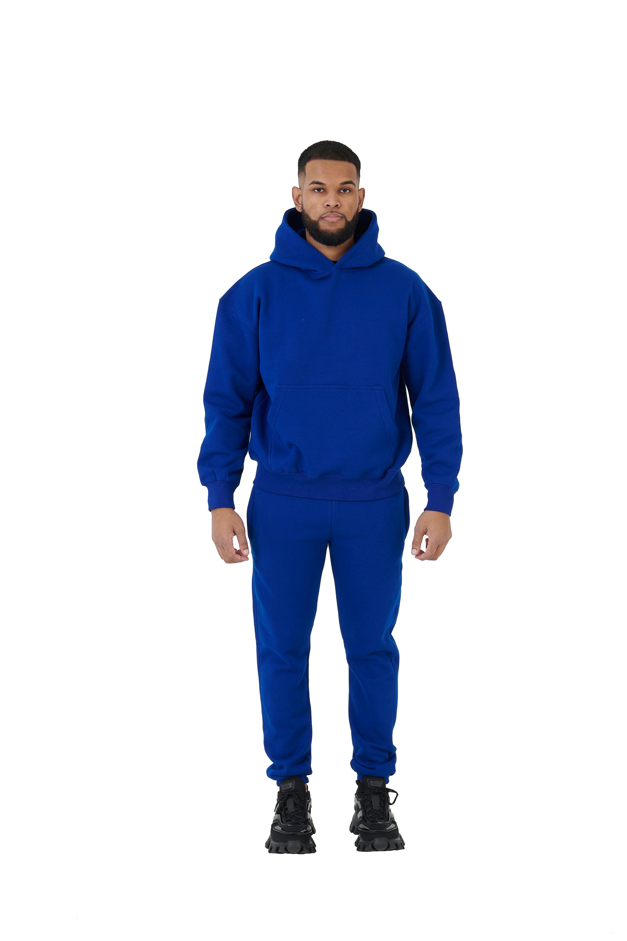 Wholesale Plain Royal Blue Over Sized Jogging Bottoms and Plain Royal Blue Oversized Hoodie