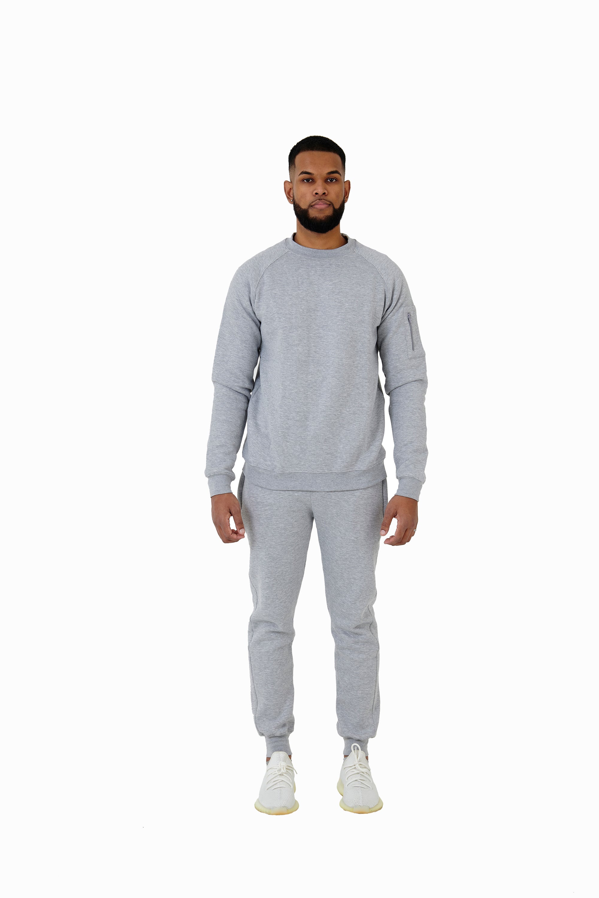 Wholesale Slim Fit Grey Sweater and Grey Joggers Unisex