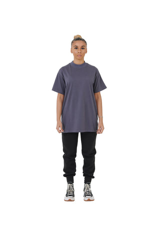 Wholesale Plain Charcoal Grey Oversized T-shirt and Oversized Plain Black Jogging Bottoms